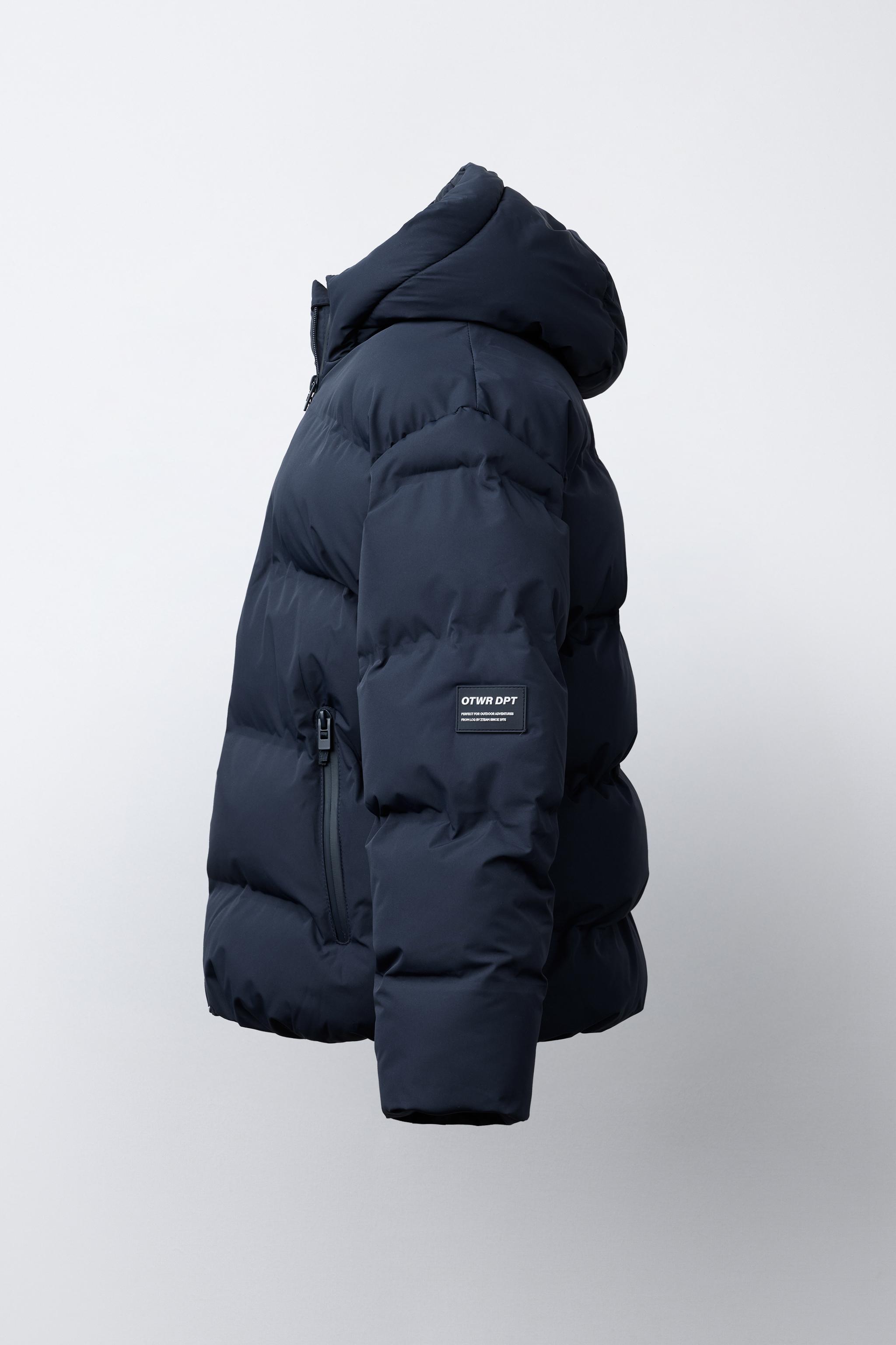 PUFFER COAT WITH LABEL WATER REPELLENT