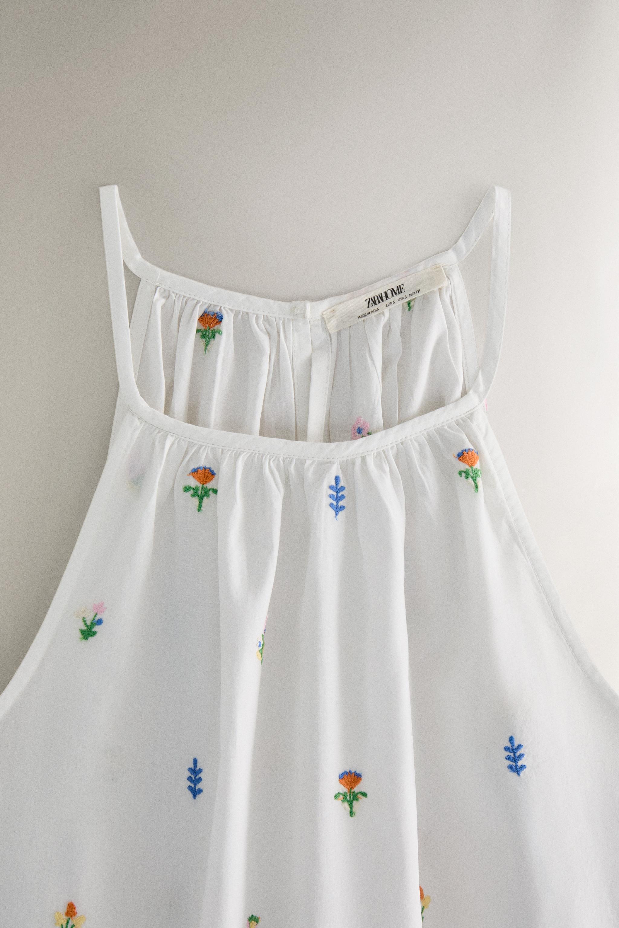 COTTON NIGHTGOWN WITH MINI FLOWERS
