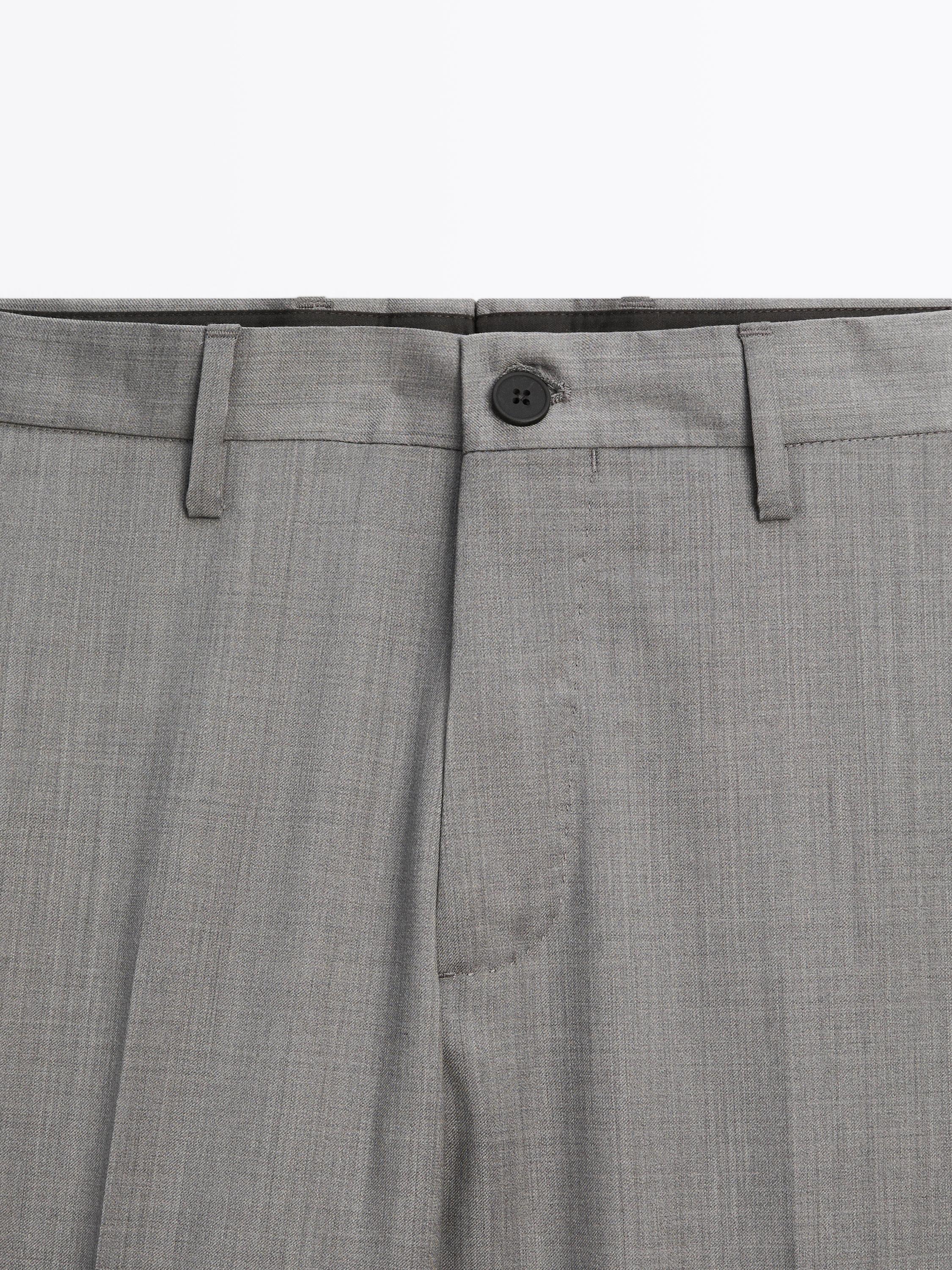 100% wool suit trousers