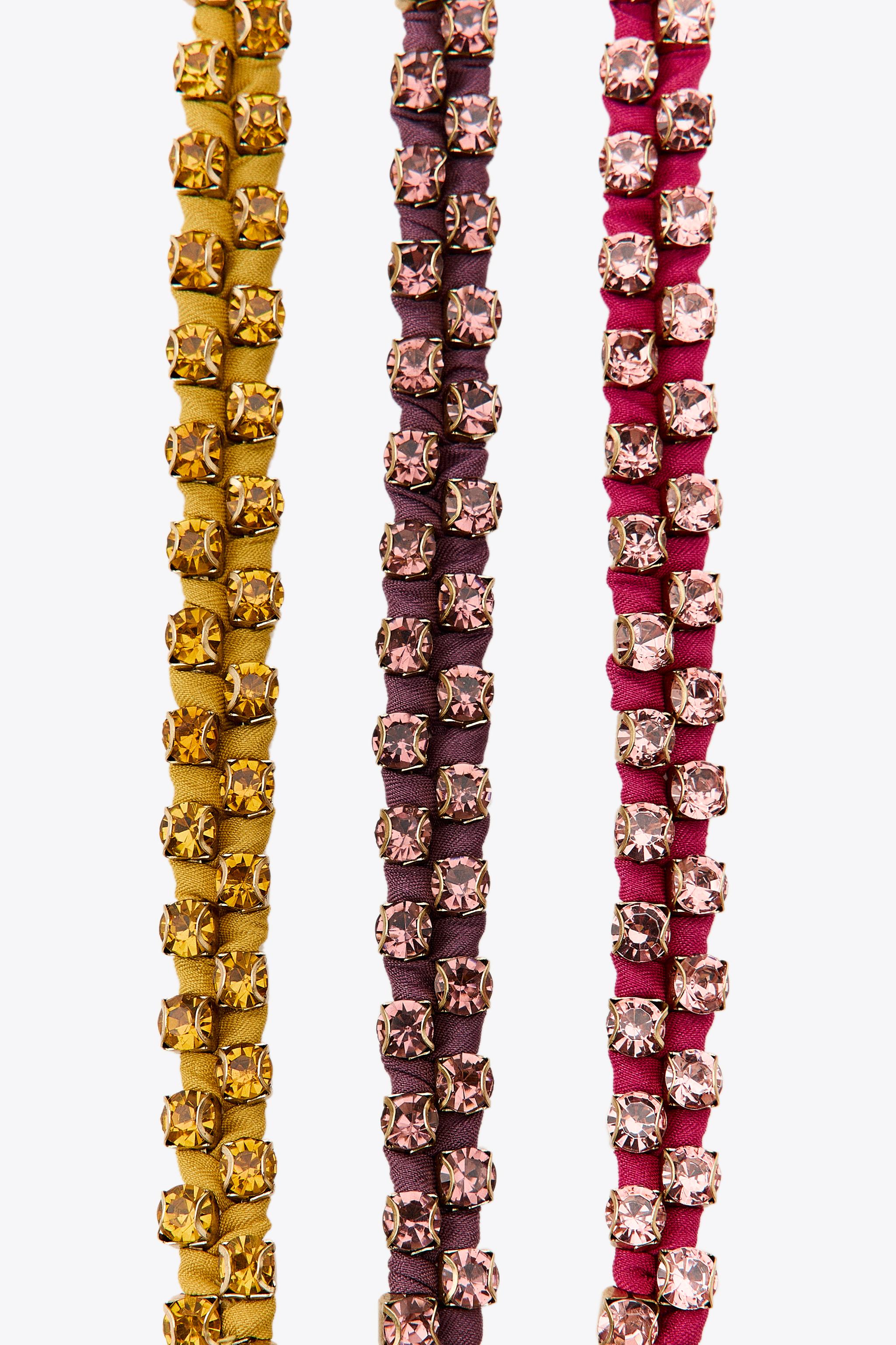 3-PACK OF WOVEN JEWEL BRACELETS