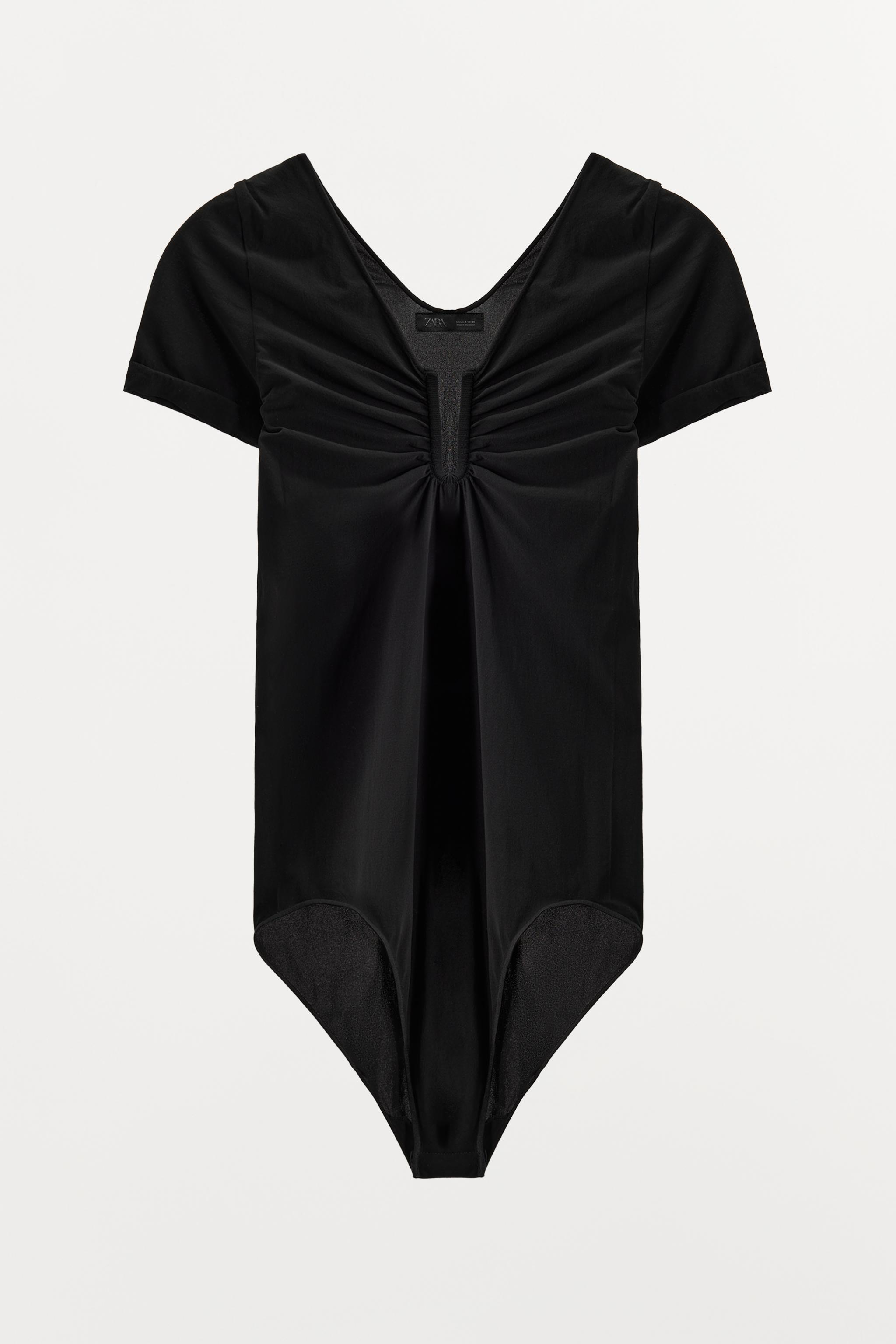 STOCKING BODYSUIT WITH METAL APPLIQUÉ