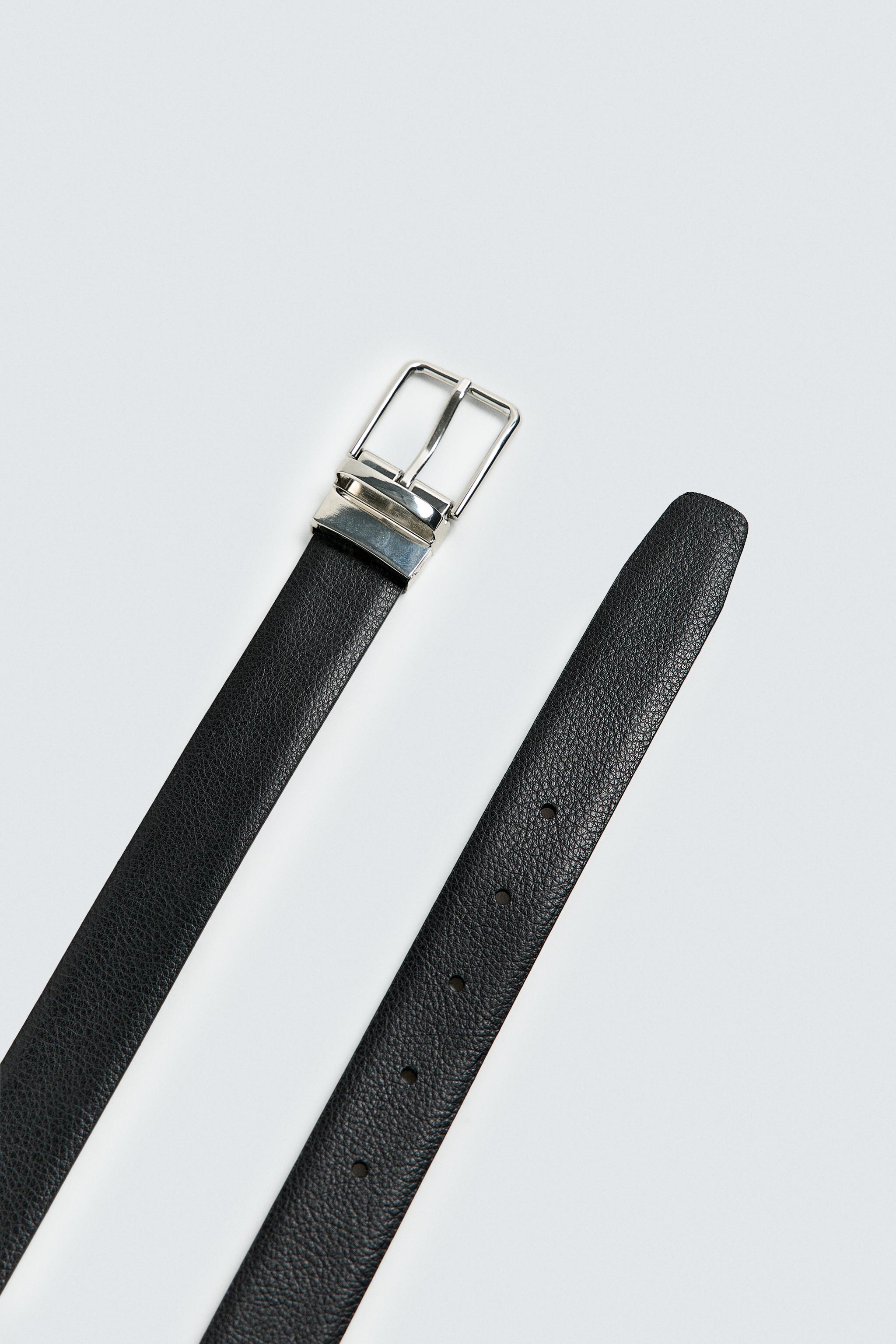 REVERSIBLE CONTRAST LEATHER BELT