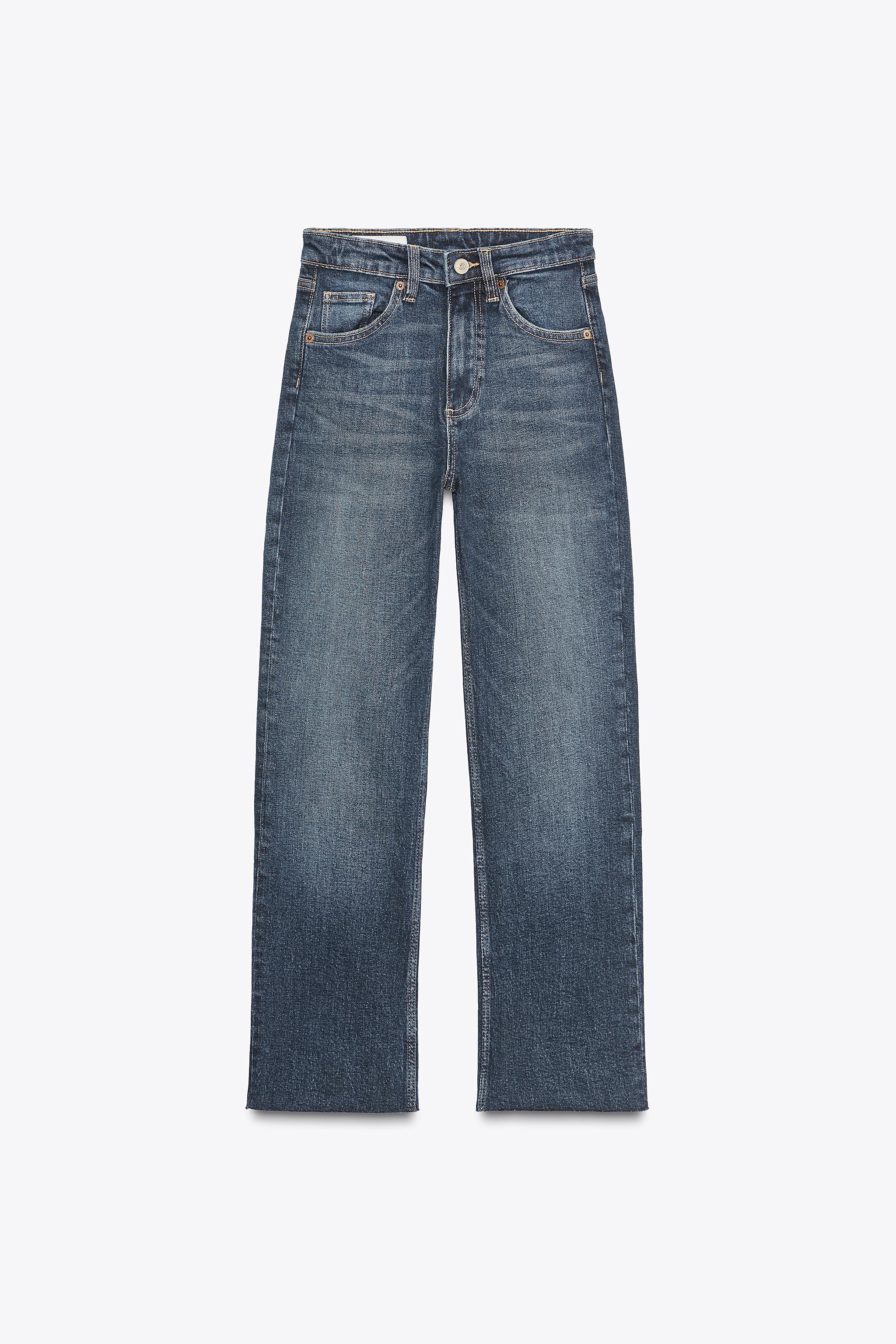 TRF HIGH-WAISTED CROPPED FLARE JEANS