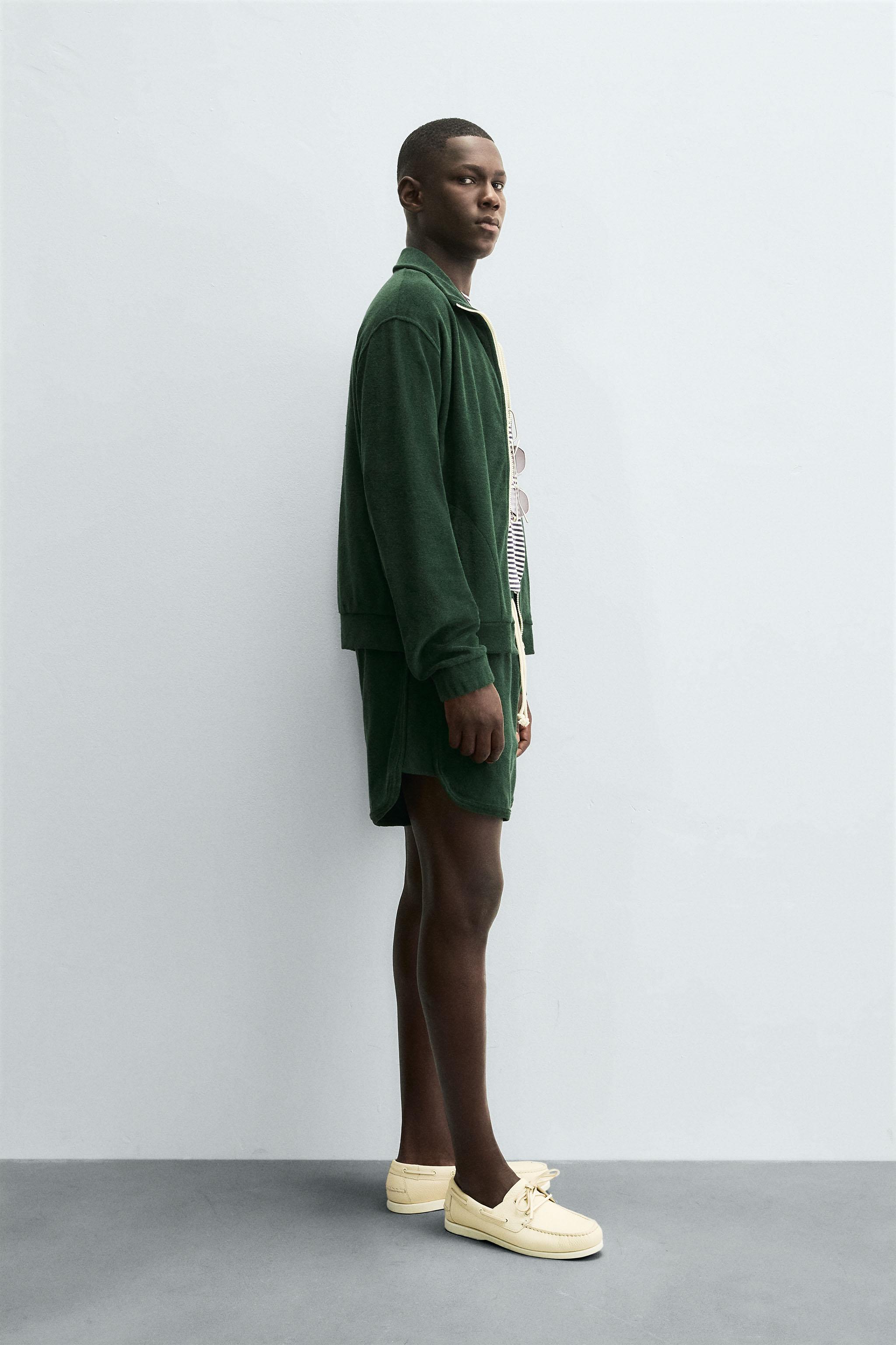 TOWEL ZIP-UP SWEATSHIRT