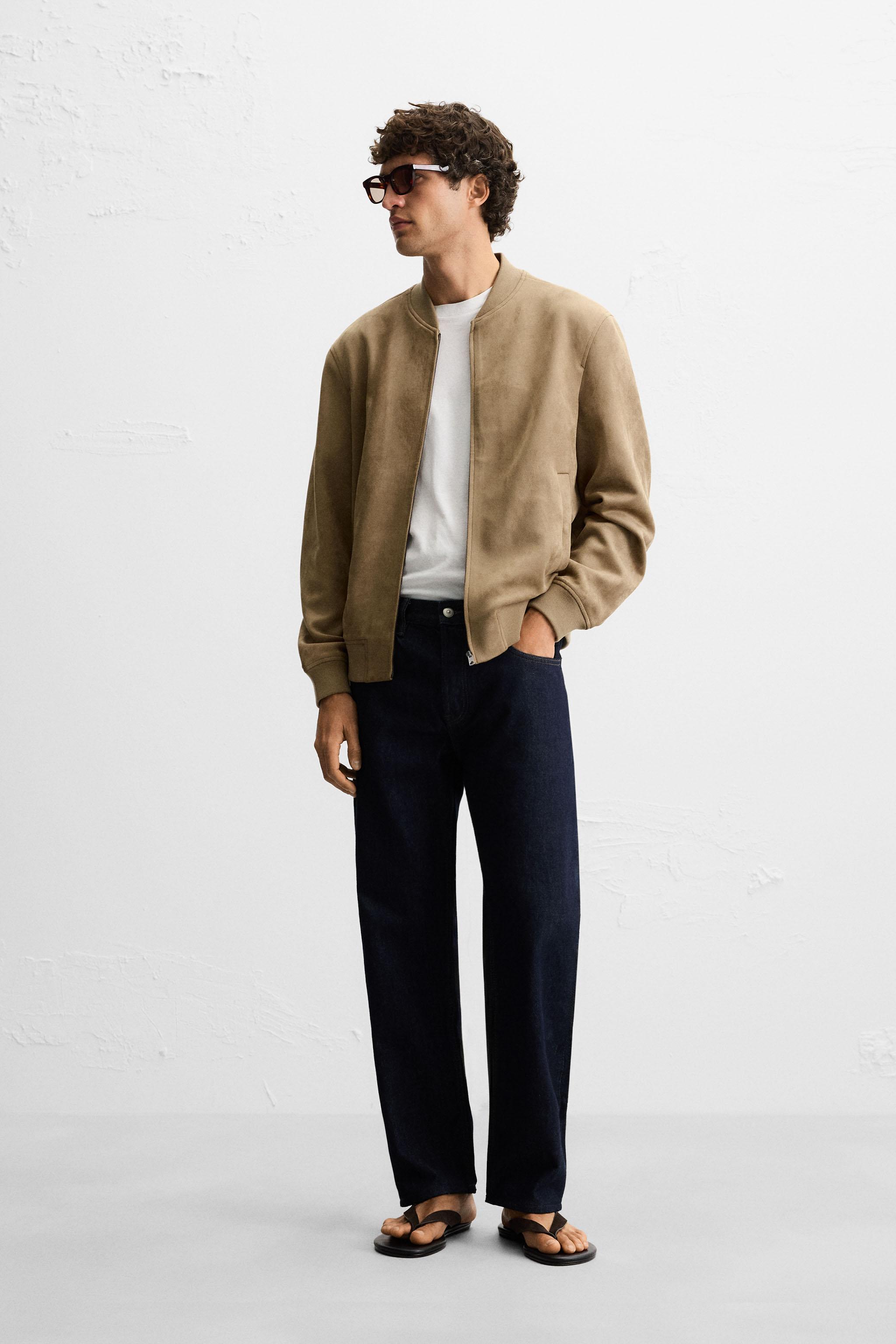 FAUX SUEDE BOMBER JACKET