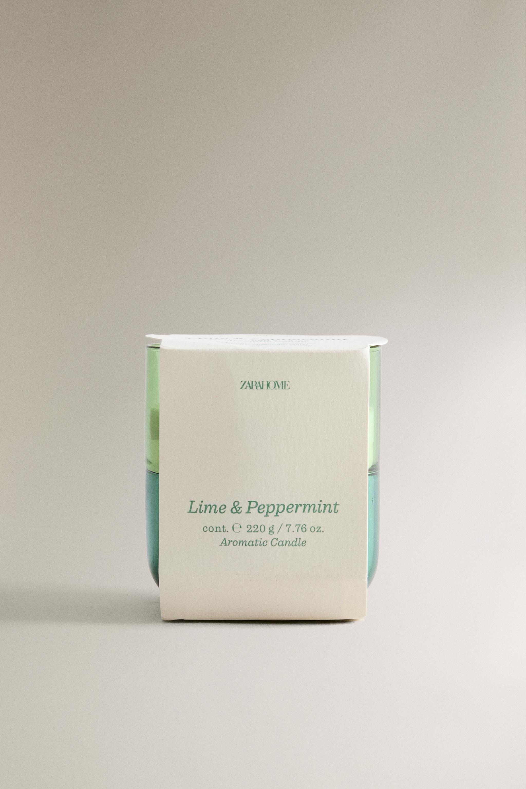 (220 G) LIME & PEPPERMINT SCENTED CANDLE