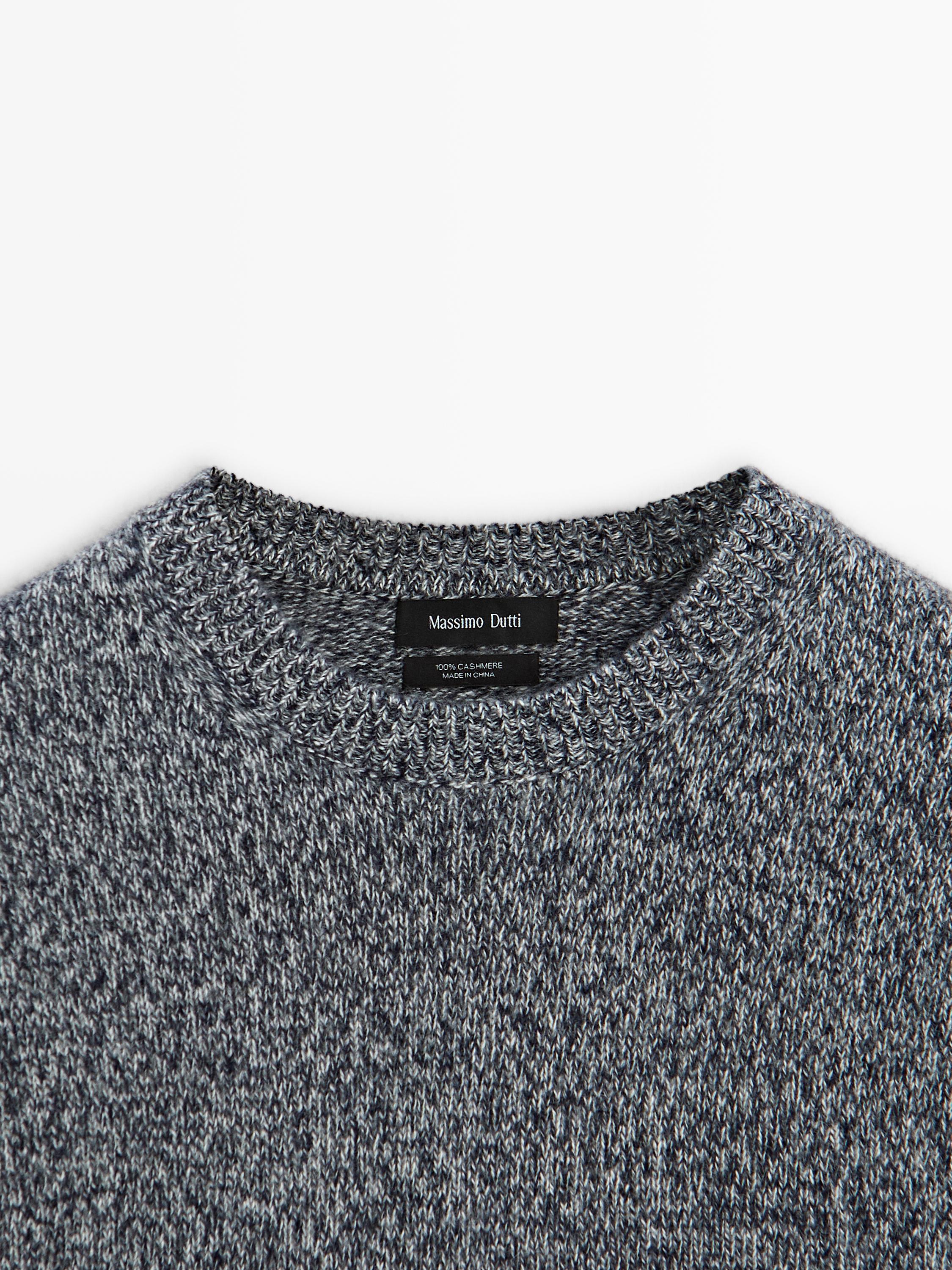 100% cashmere crew neck sweater