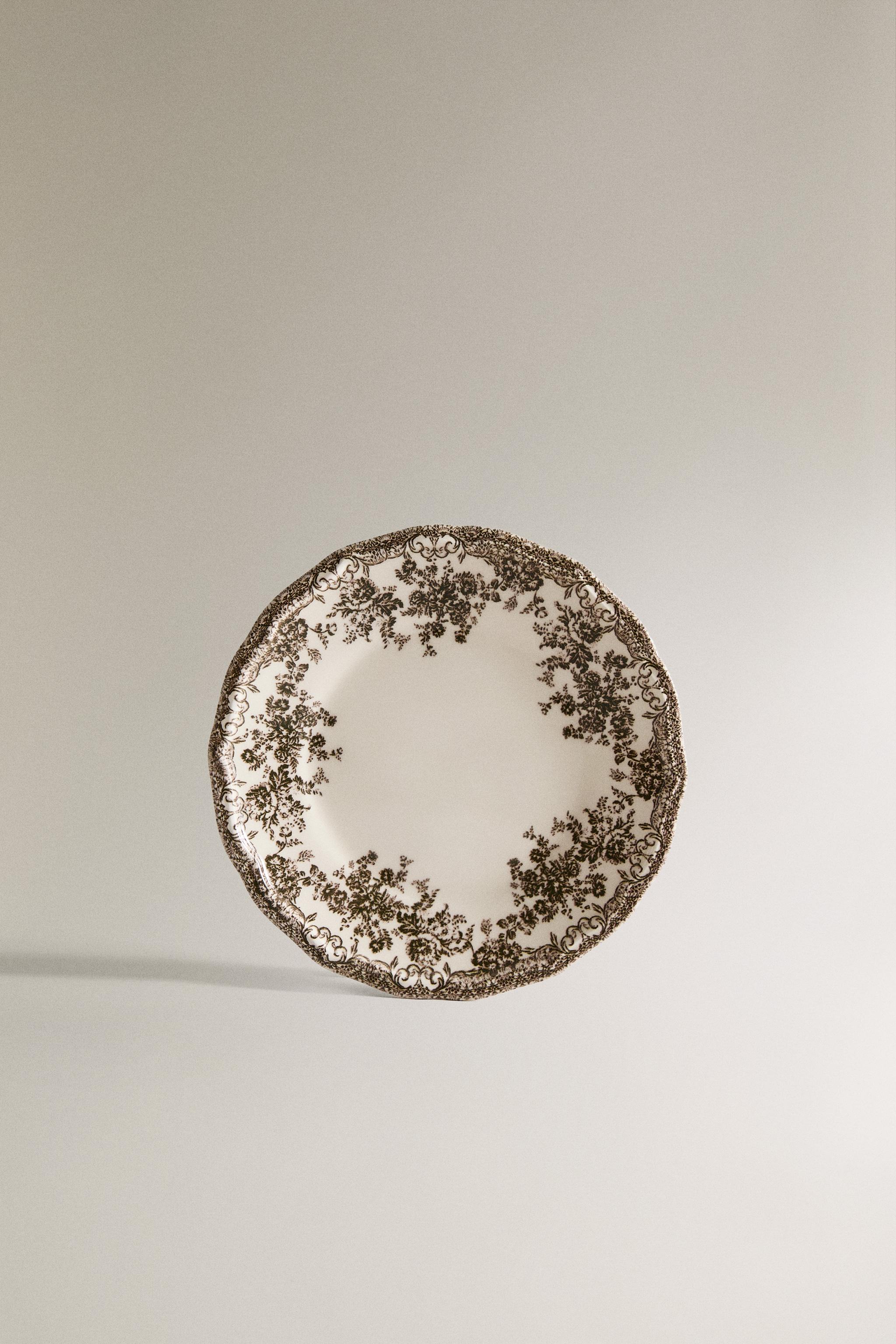 FLORAL EARTHENWARE SIDE PLATE