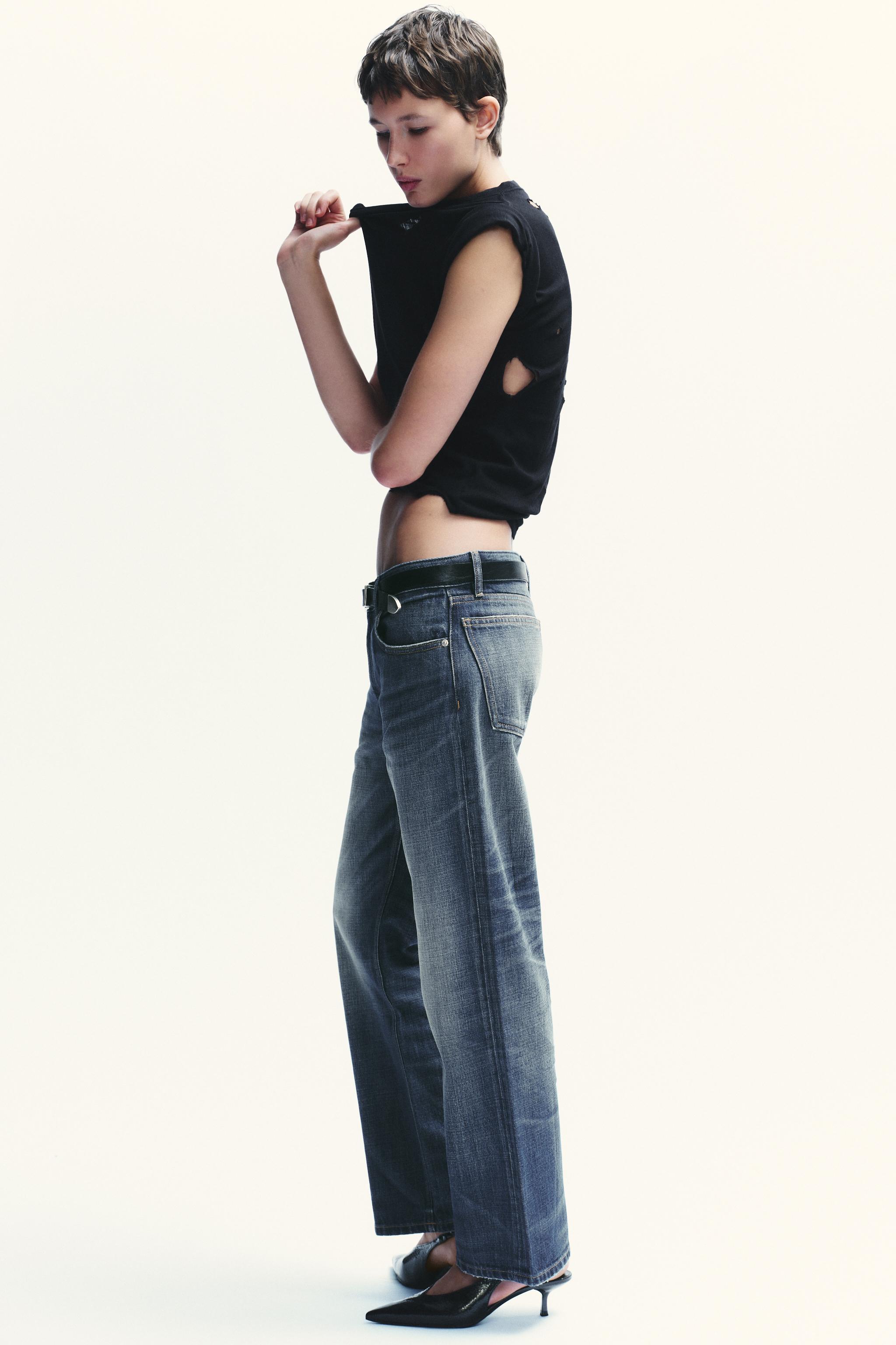 TRF MID-RISE STRAIGHT CROP JEANS