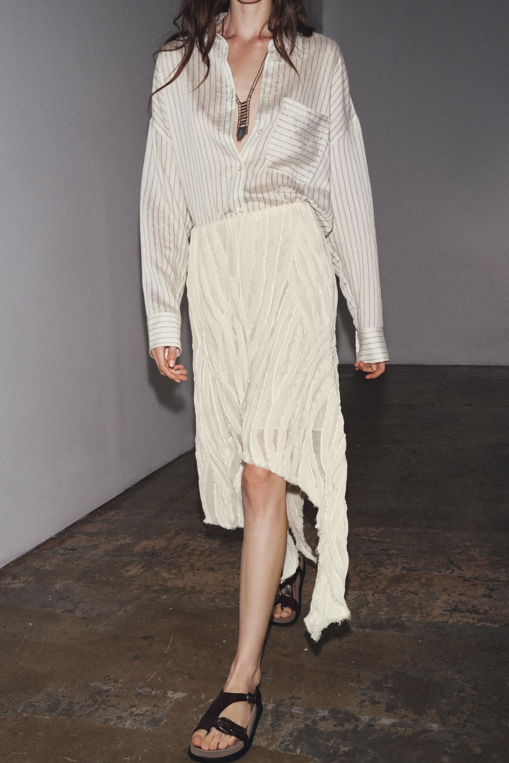 ZW COLLECTION ASYMMETRIC PLEATED SKIRT