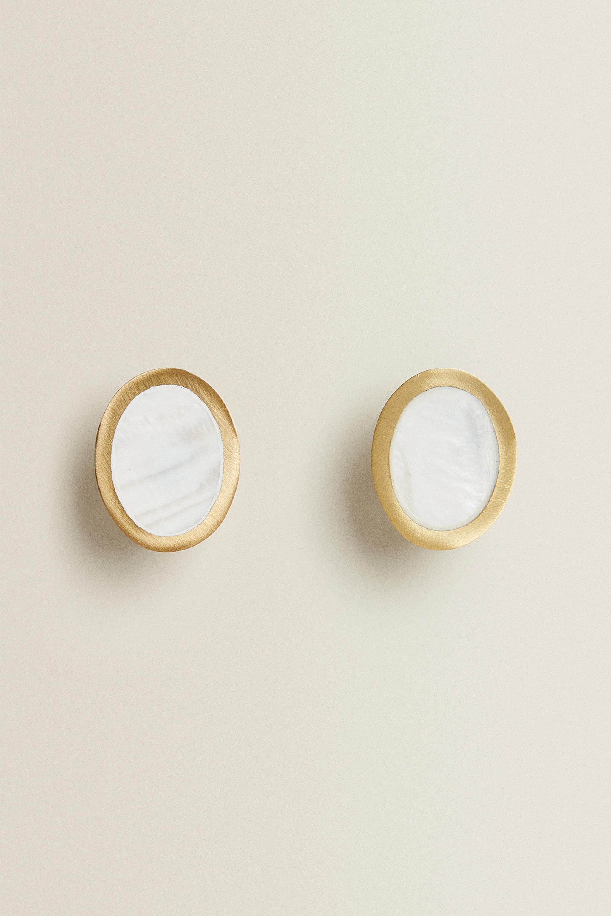 SET OF OVAL MOTHER-OF-PEARL KNOBS (SET OF 2)