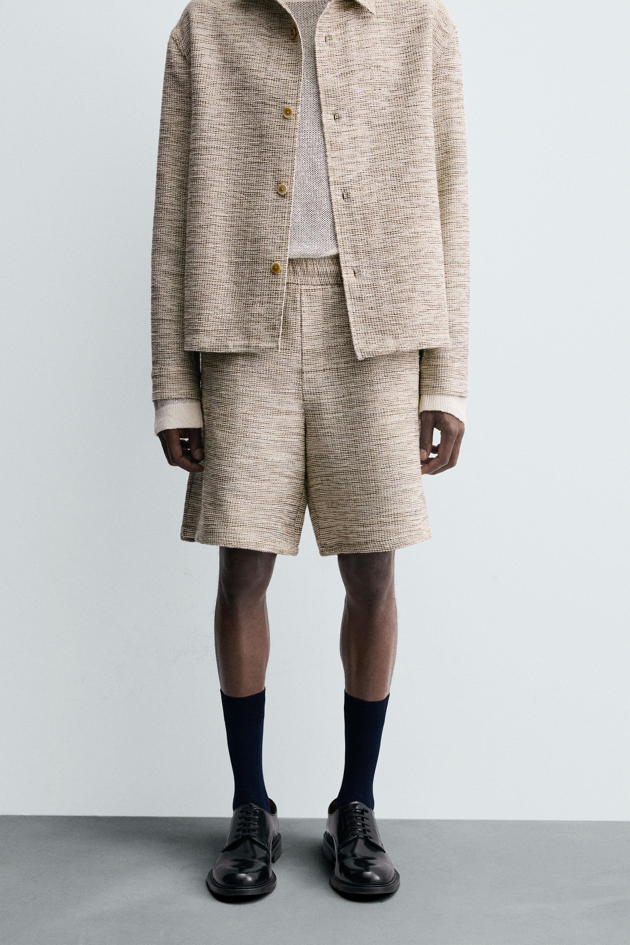 TEXTURED CONTRAST SHORTS