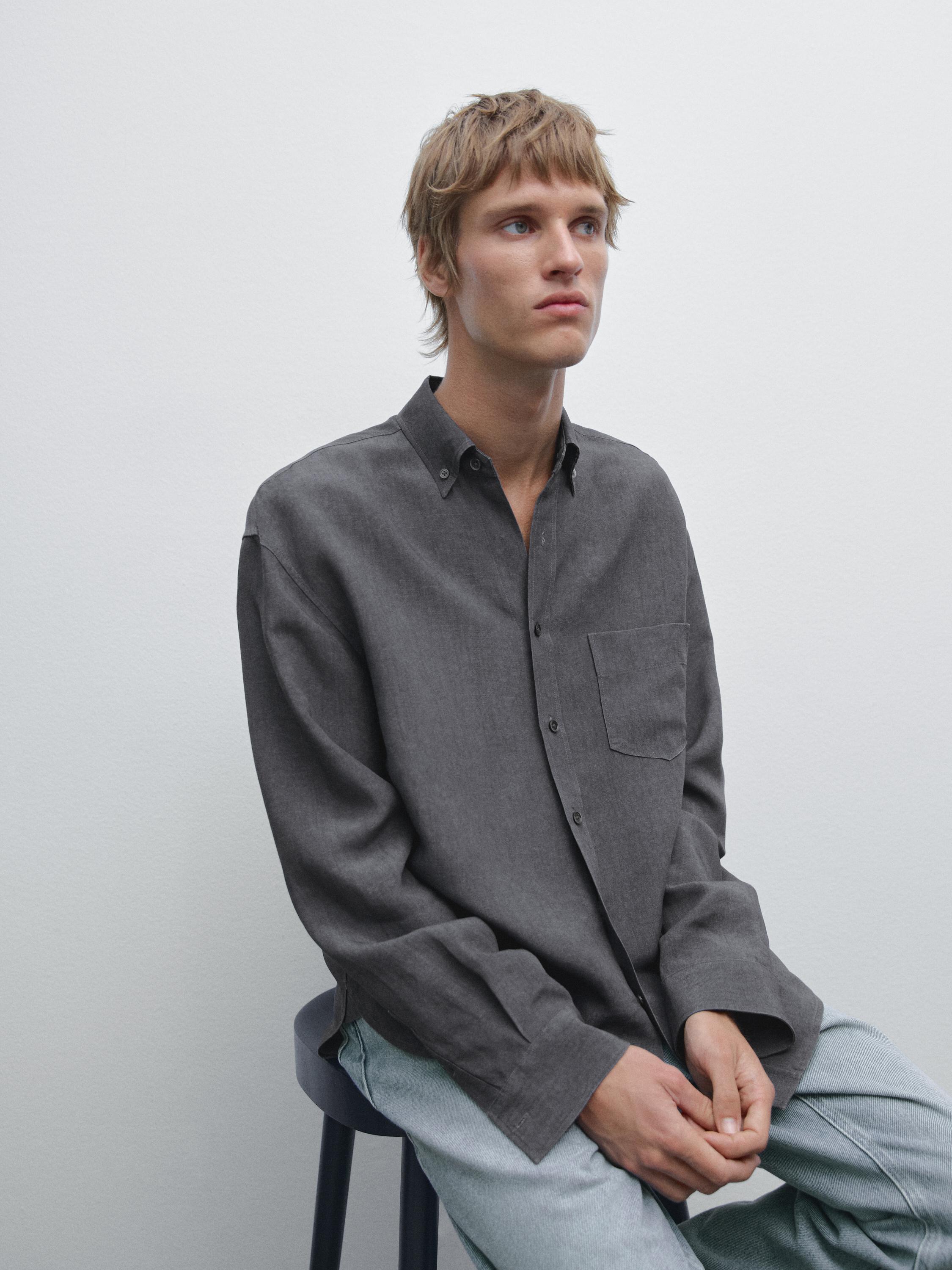 Regular fit flowing shirt