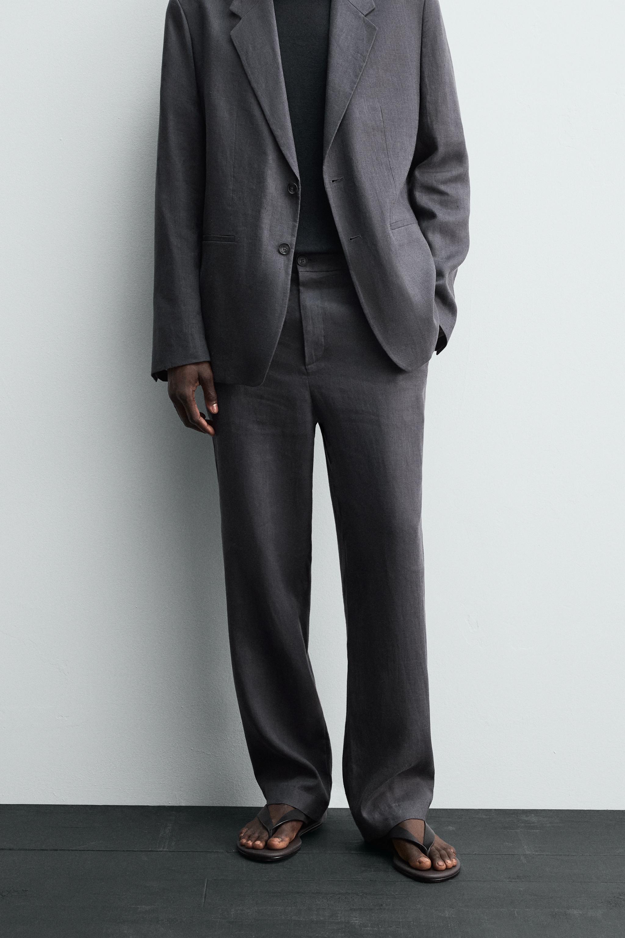 100% LINEN SUIT PANTS