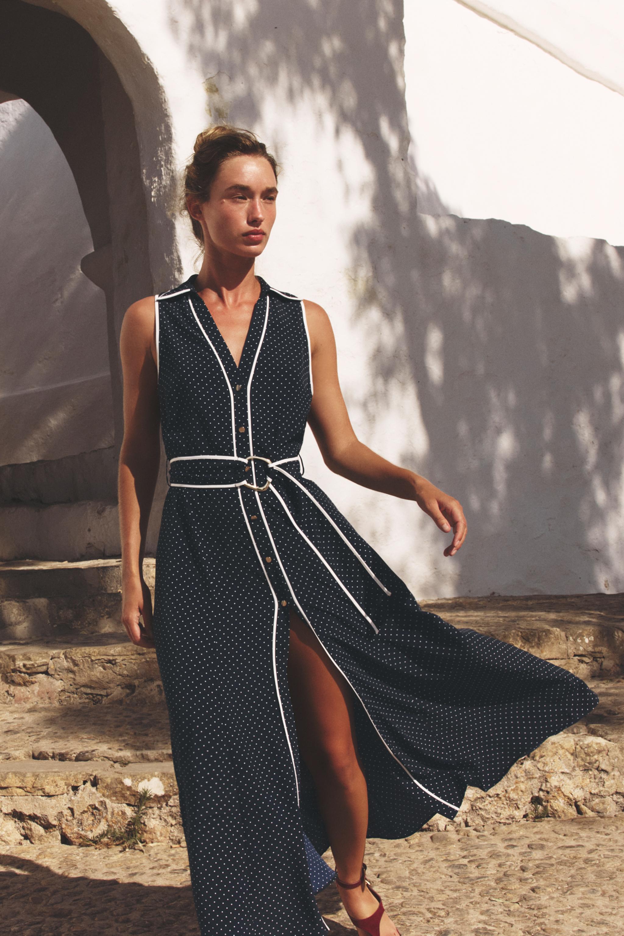 POLKA DOT MIDI DRESS