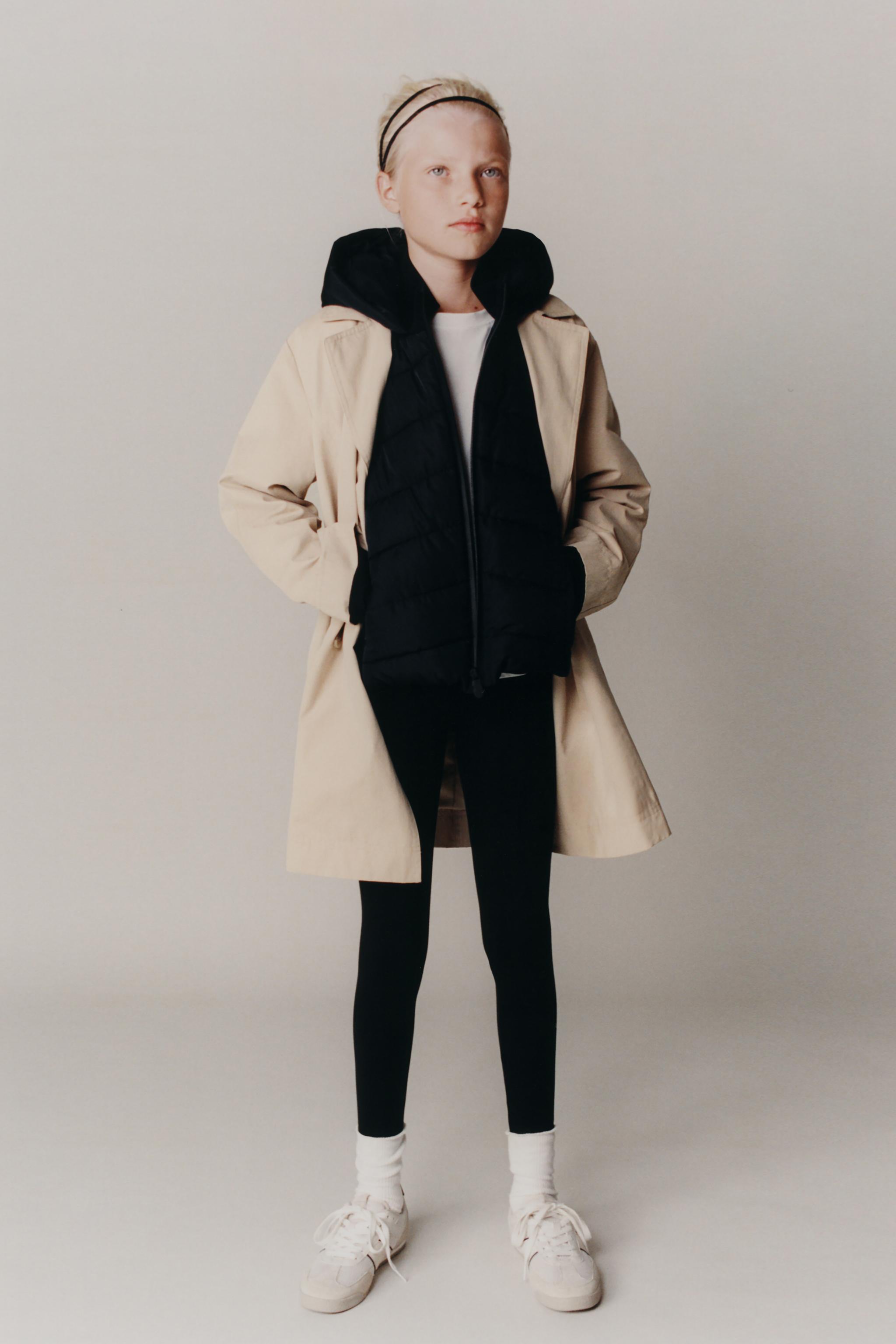 NEOPRENE EFFECT SLEEVE PADDED JACKET