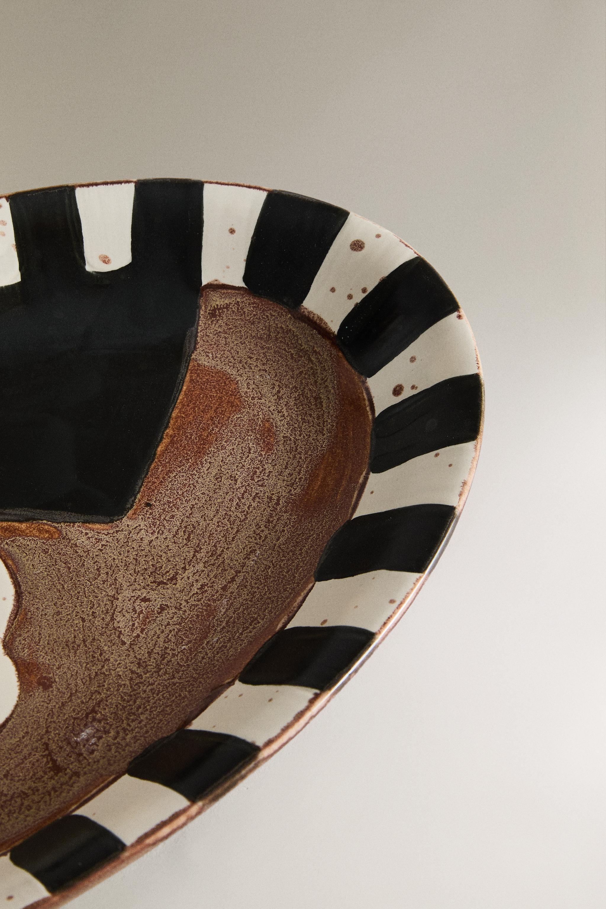 PAINTED STONEWARE TRAY