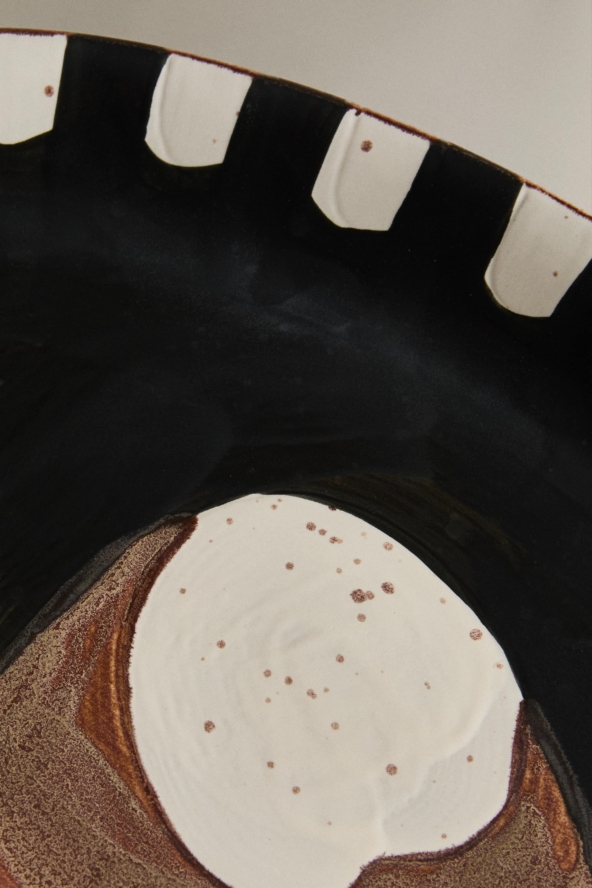 PAINTED STONEWARE TRAY