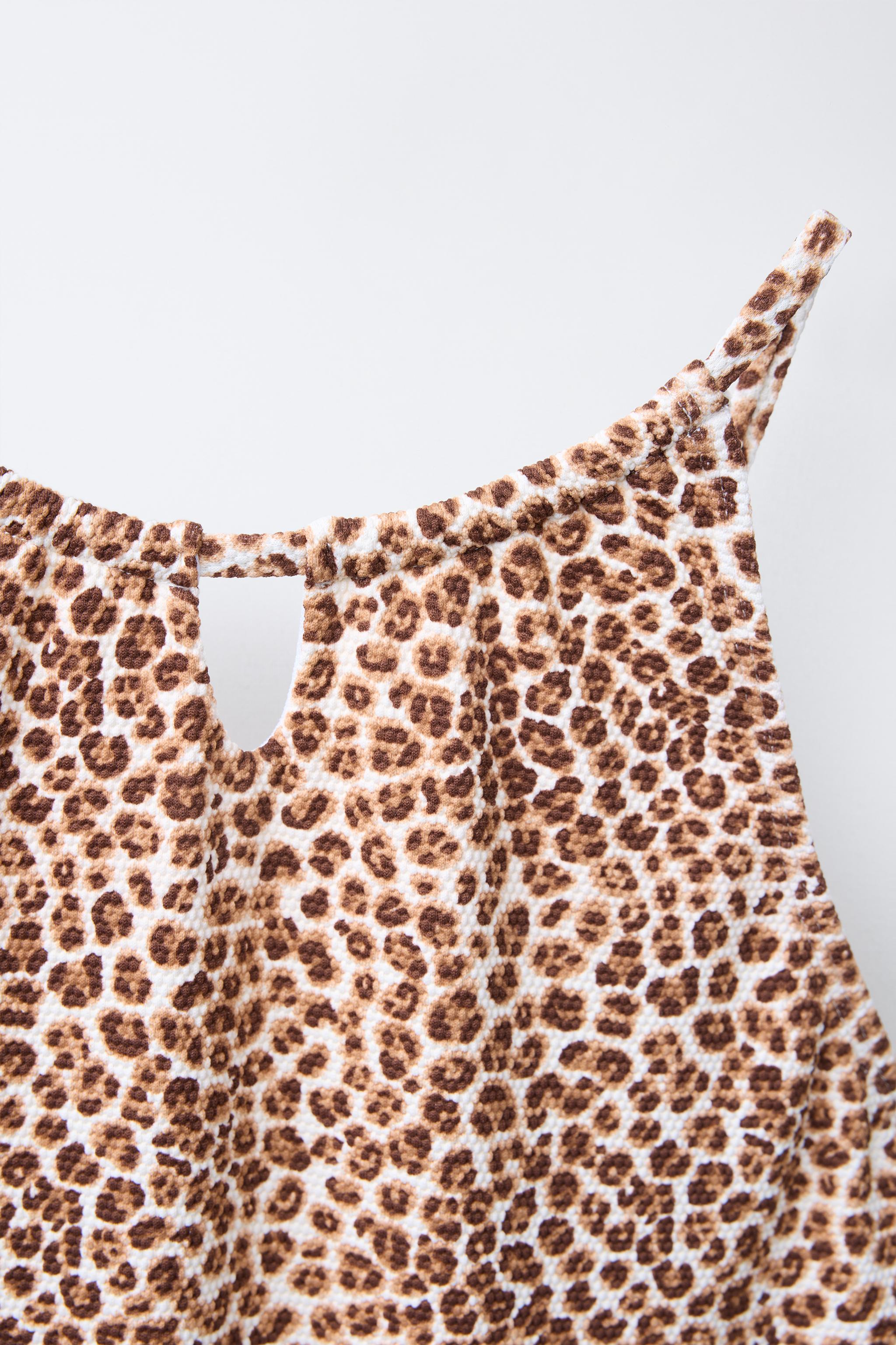6-14 YEARS/ ANIMAL PRINT CUT-OUT SWIMSUIT