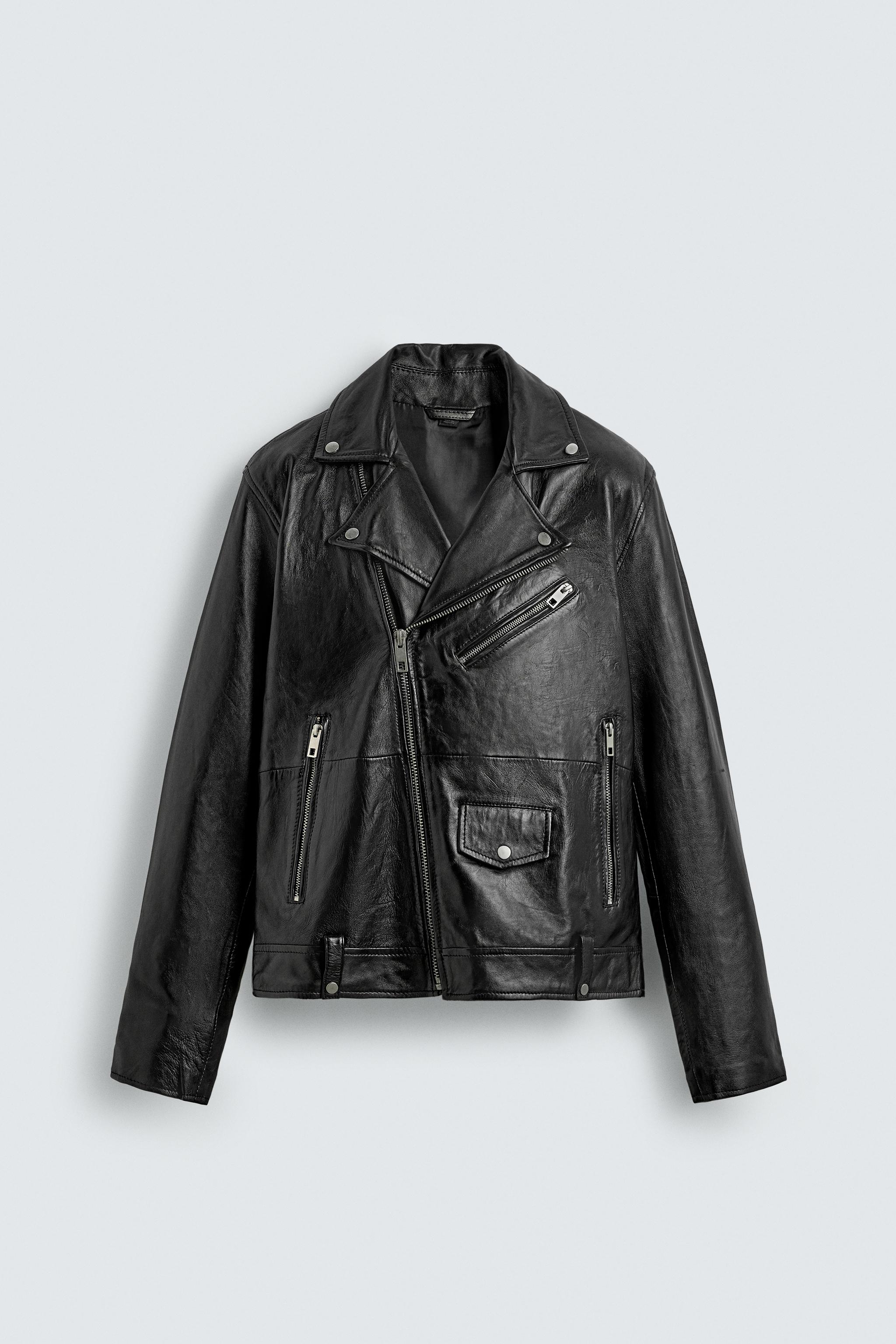 LEATHER BIKER JACKET