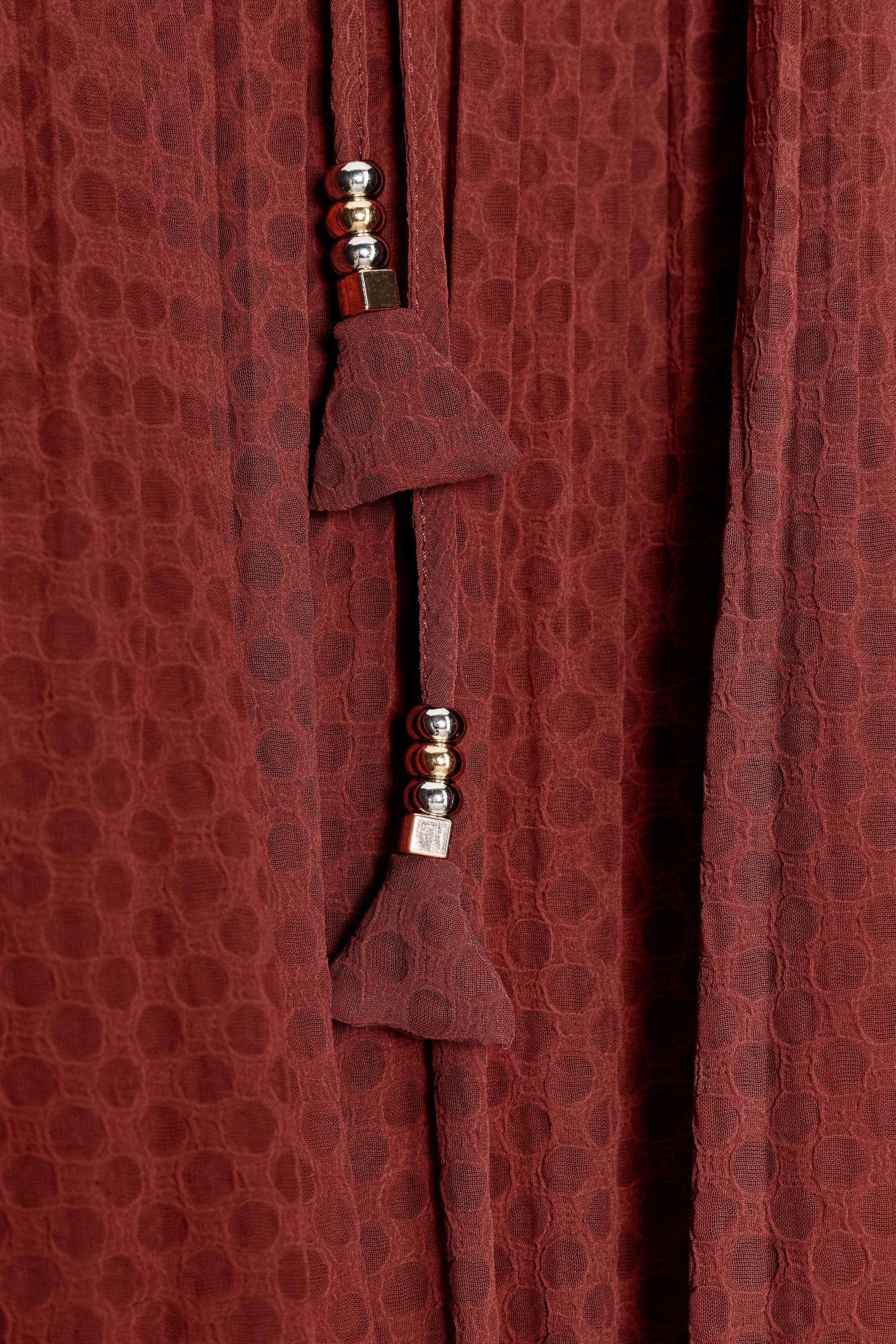 TASSEL PLEATED BLOUSE