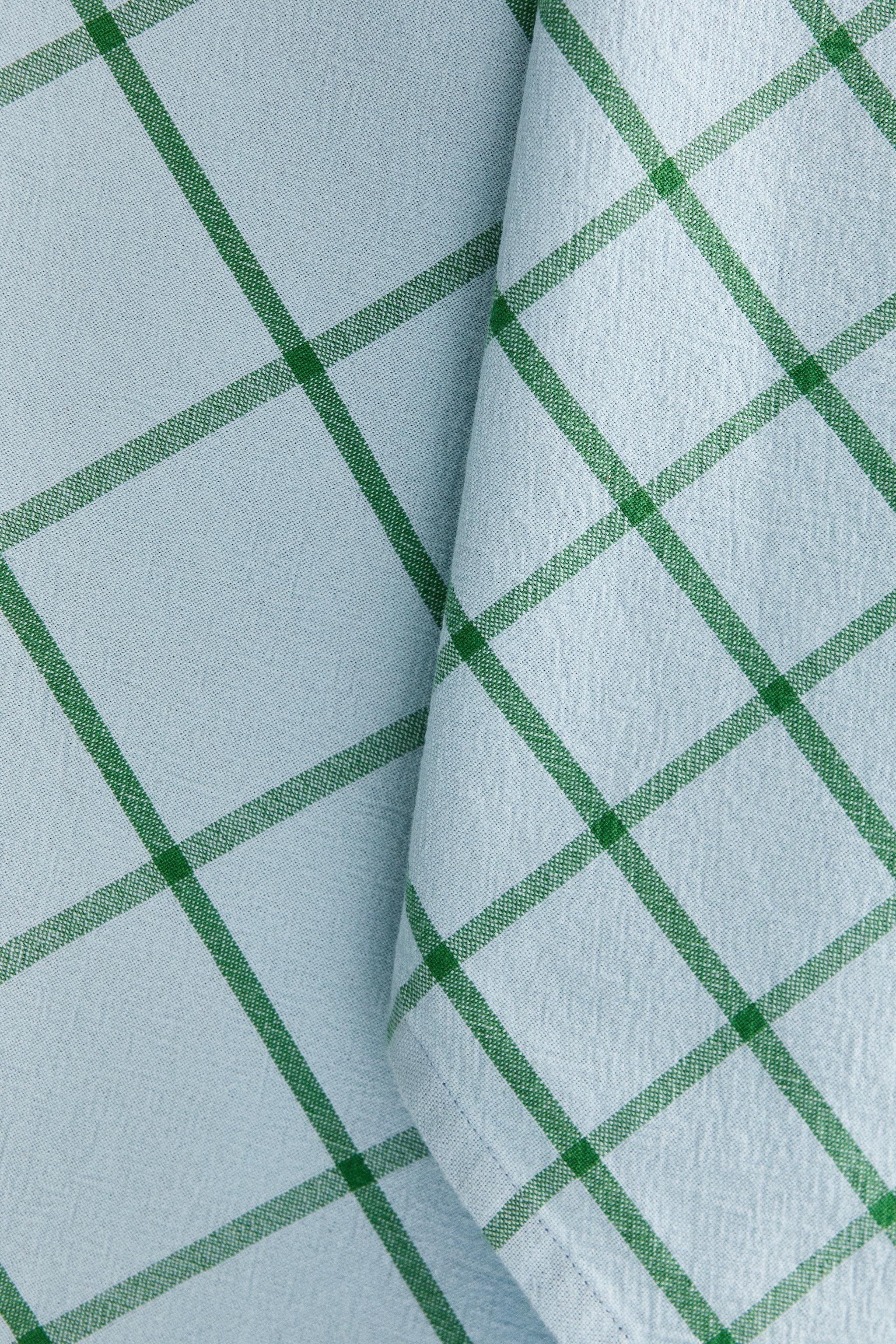 SET OF CHECK COTTON KITCHEN TOWELS (SET OF 2)