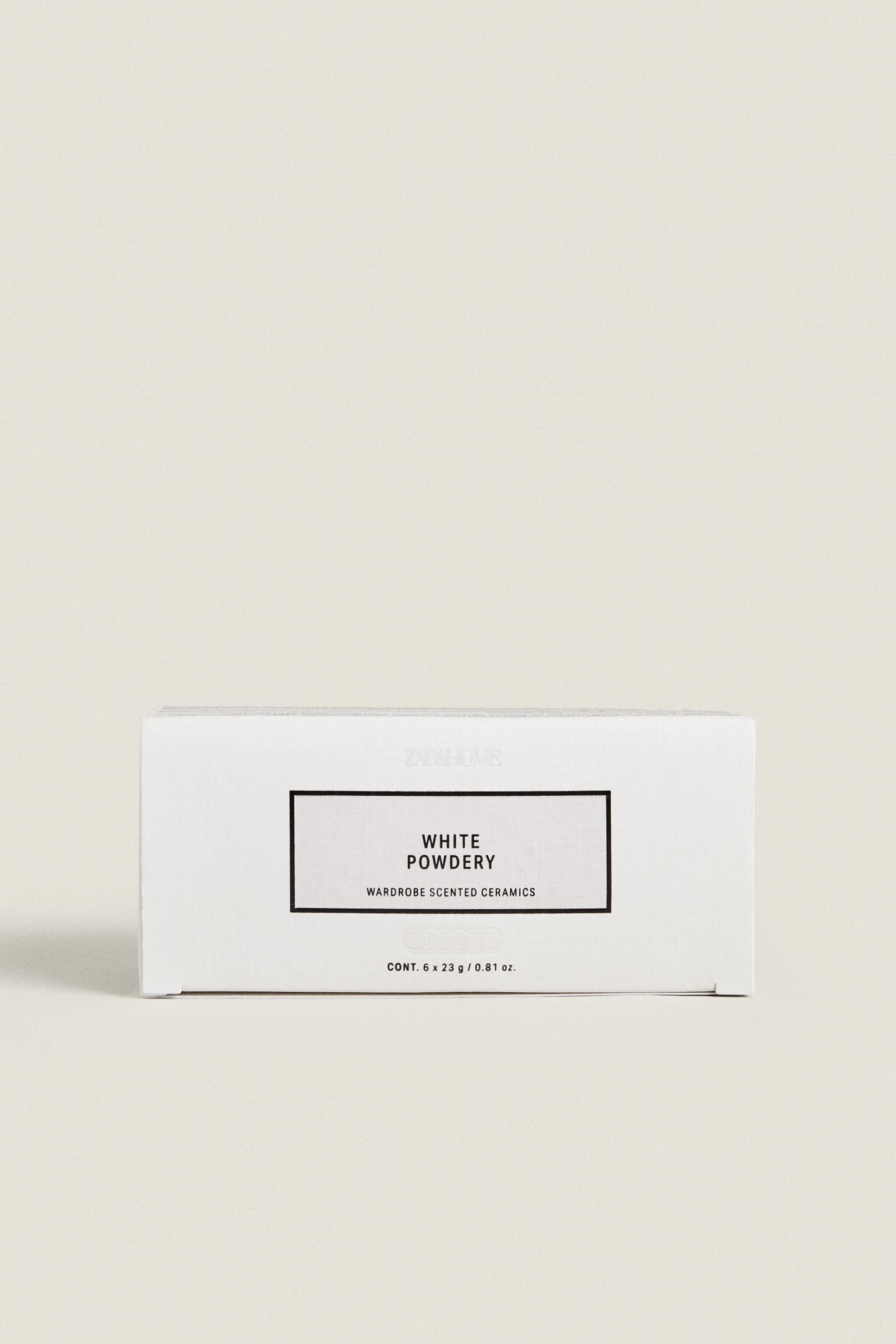 WHITE POWDERY SCENTED CERAMIC PACK (PACK OF 6)