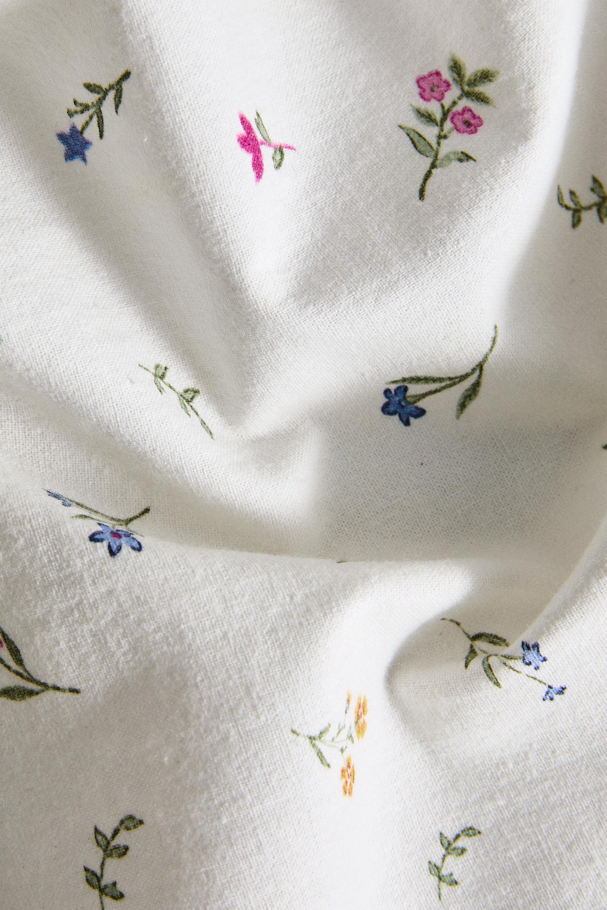 FLORAL PRINT COTTON TABLECLOTH