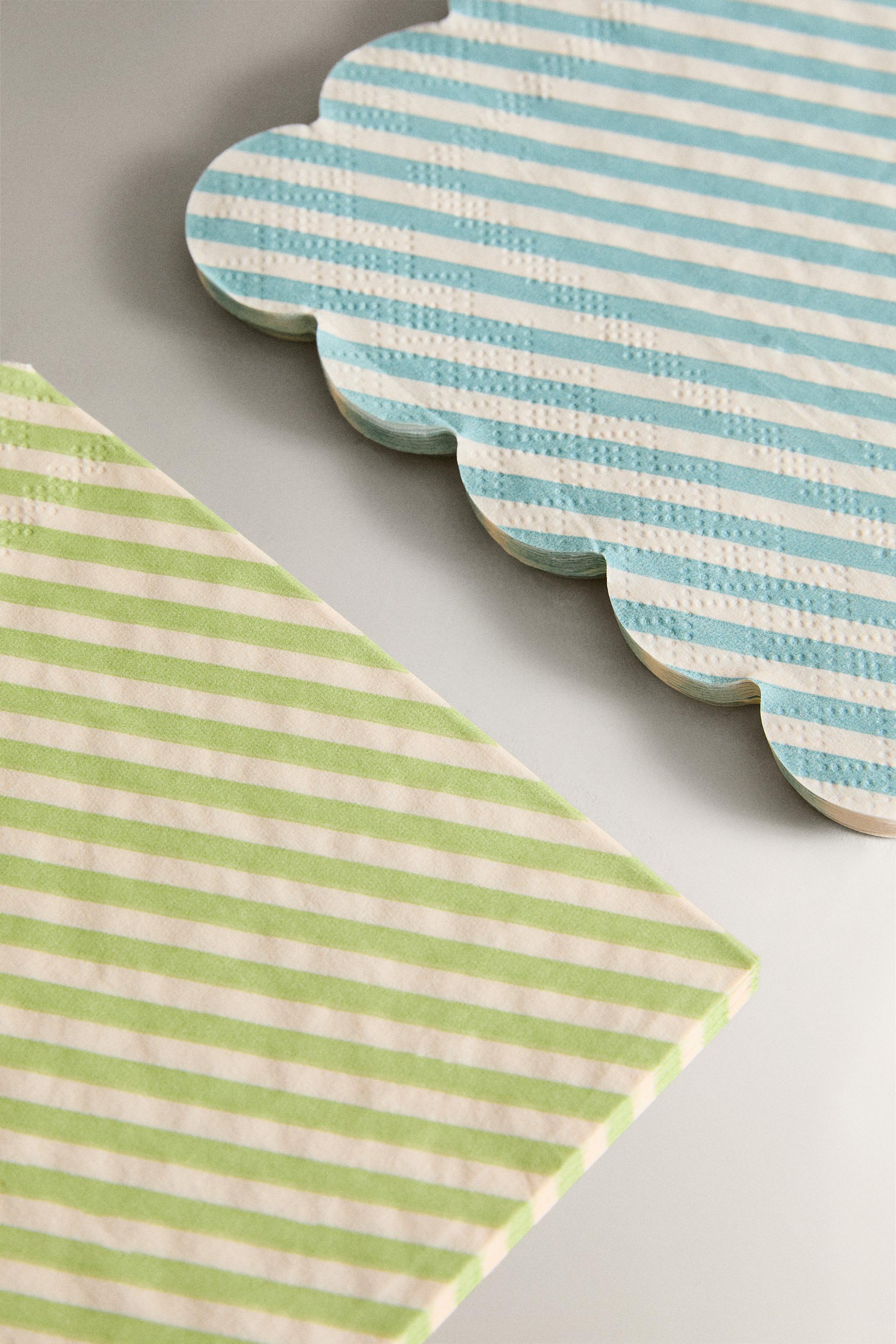 SET OF STRIPED PAPER NAPKINS (SET OF 30)