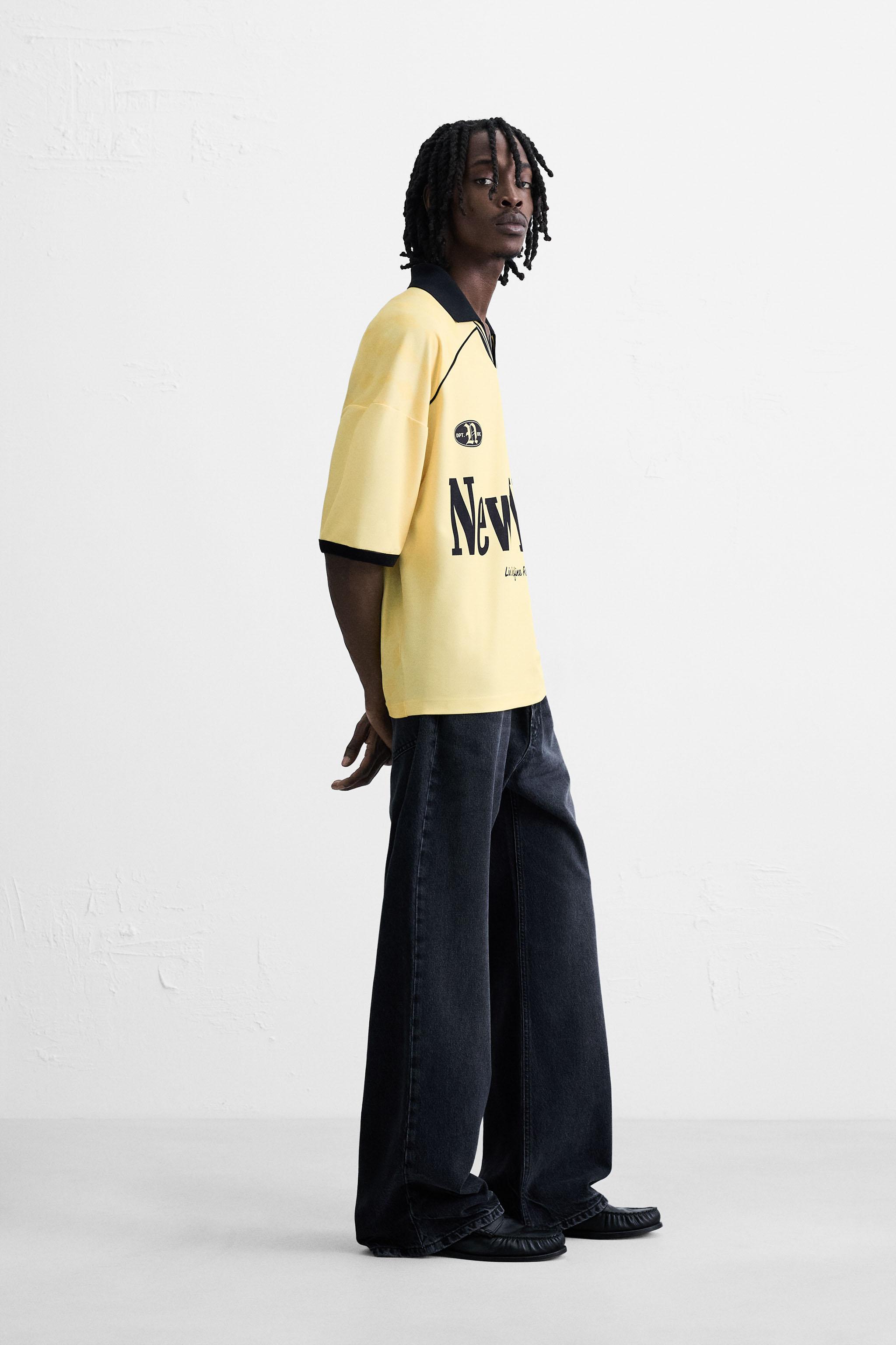 RETRO FOOTBALL PRINTED POLO SHIRT