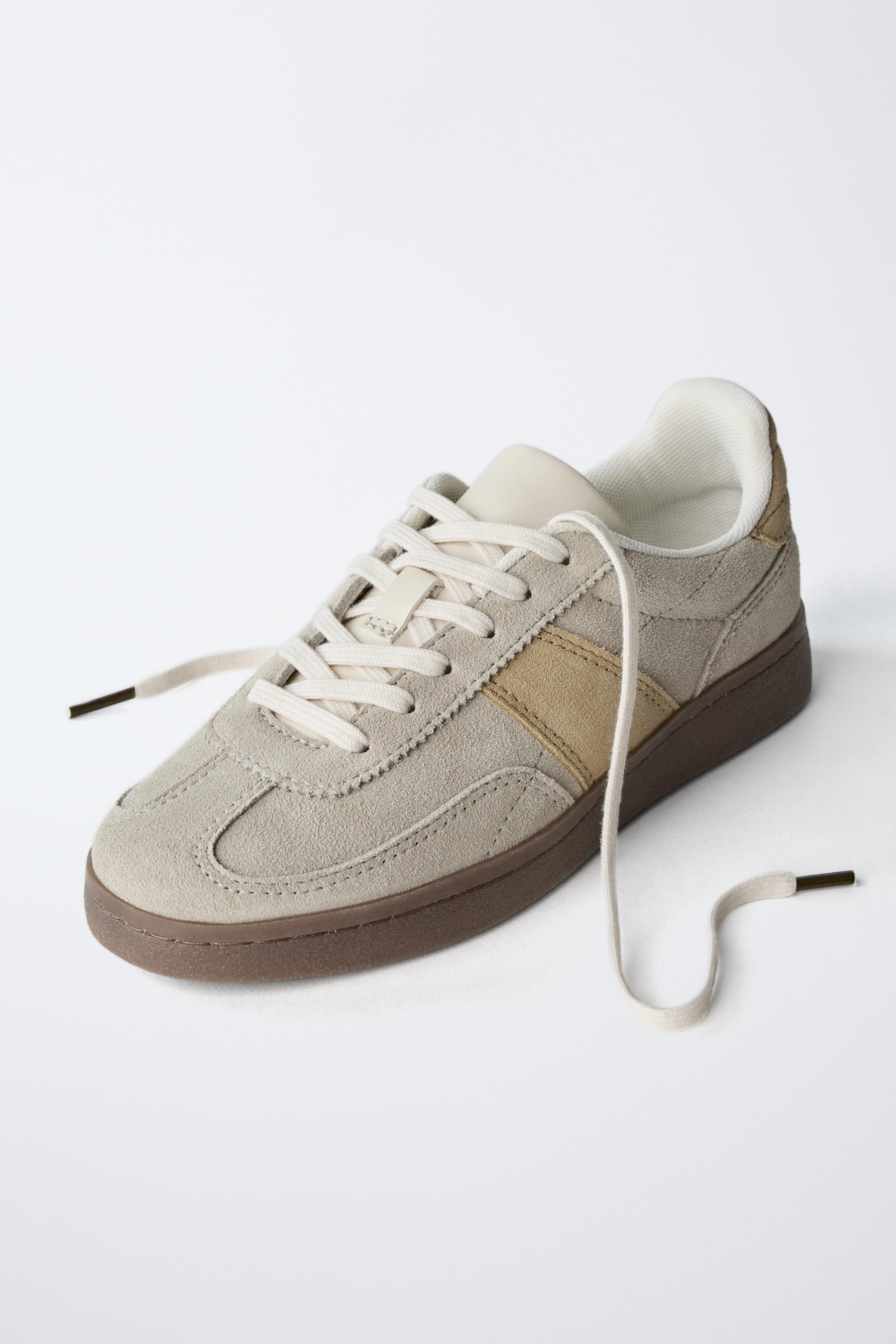 SPLIT LEATHER SNEAKERS