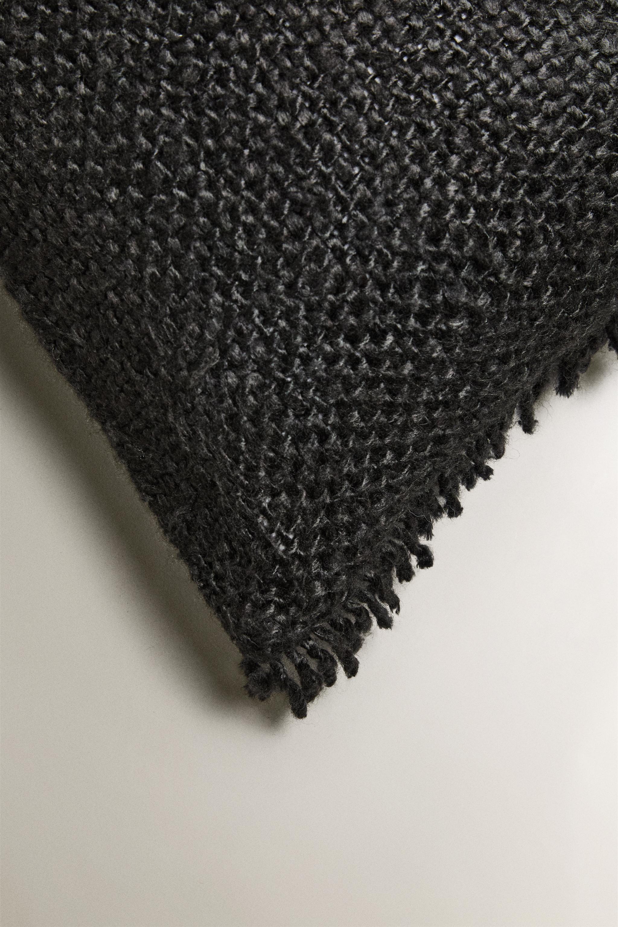 FRINGED THROW PILLOW COVER