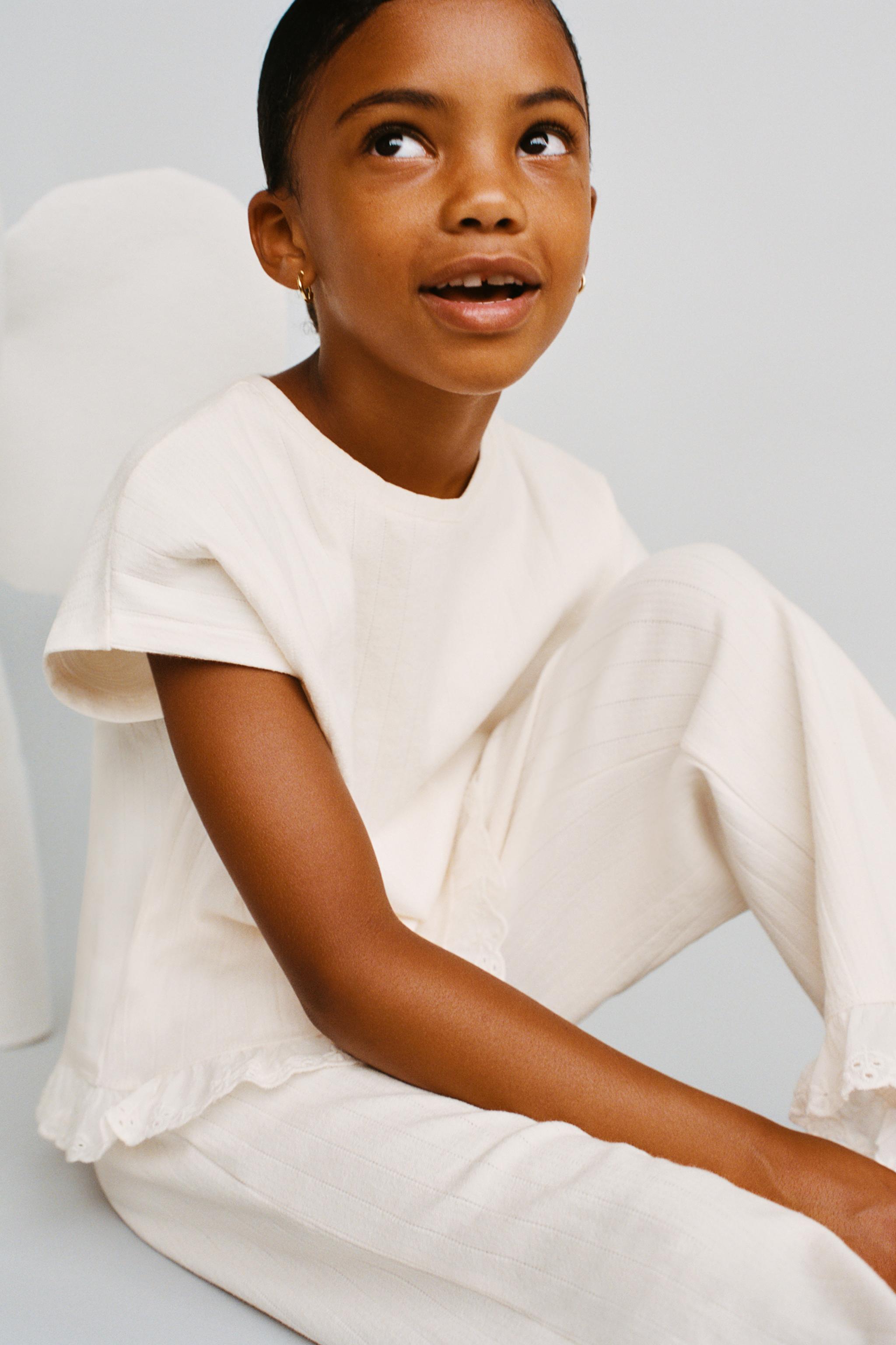 SWISS EMBROIDERED JACQUARD PANTS