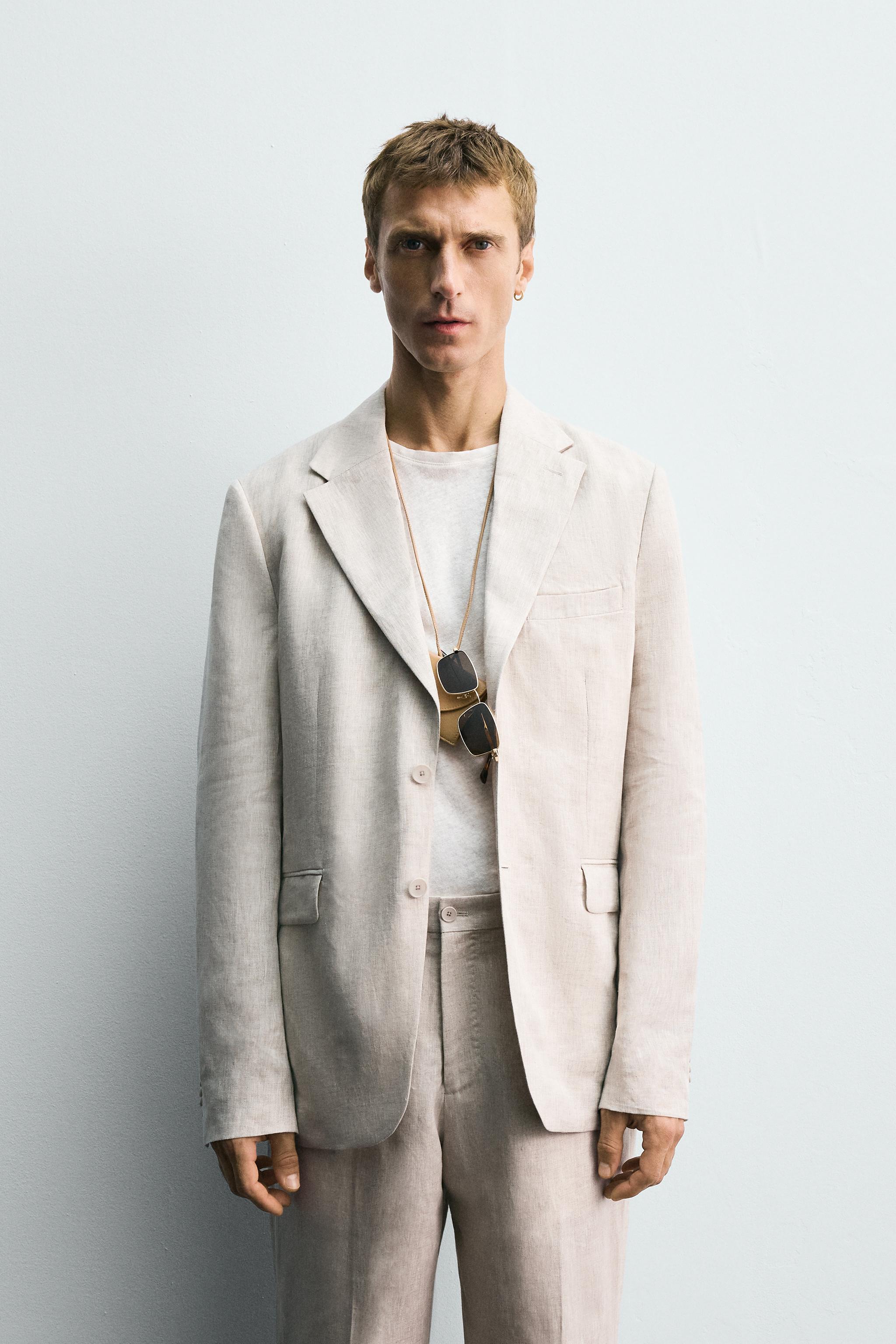 100% LINEN SUIT BLAZER