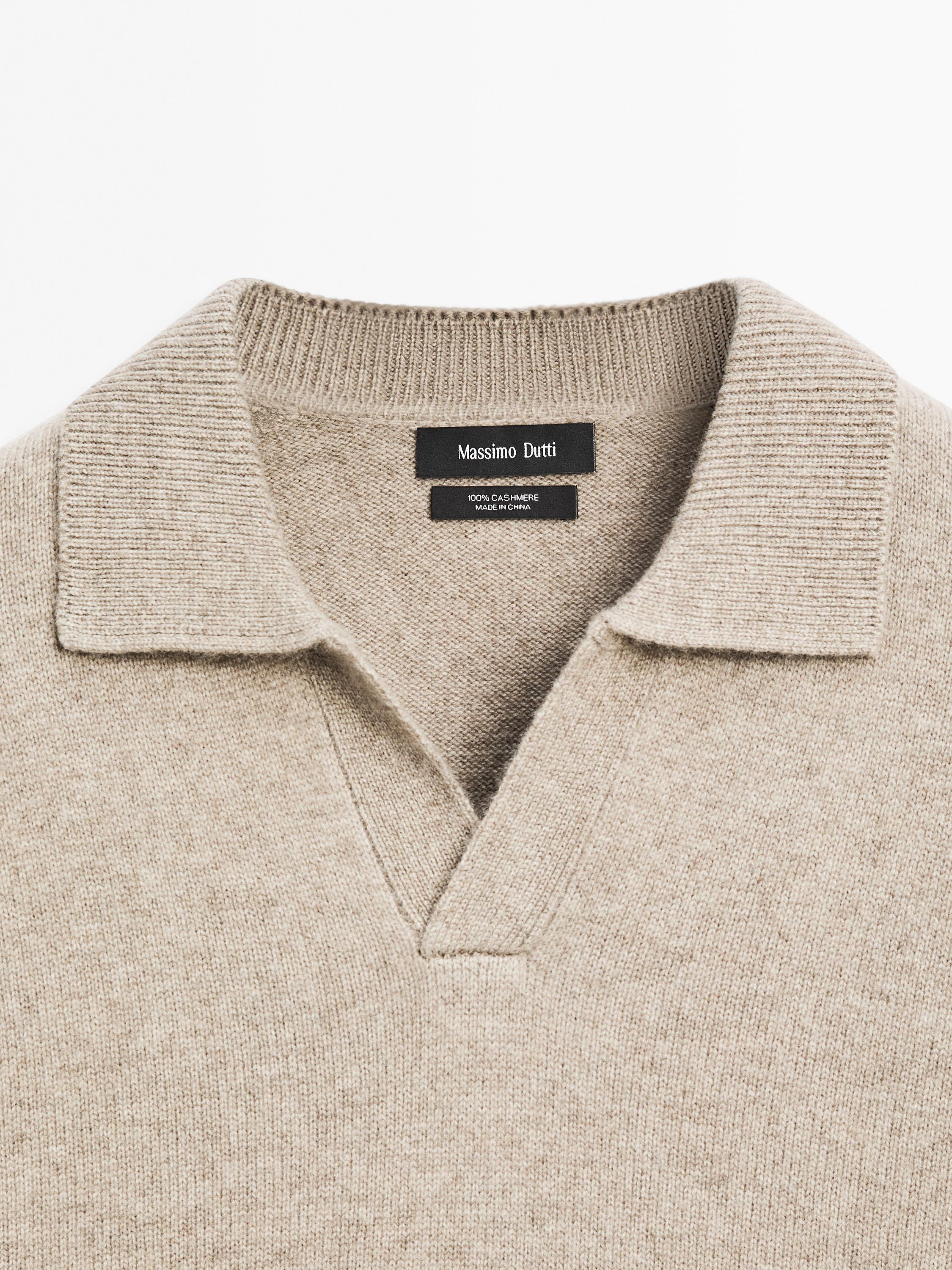 Knit 100% cashmere V-neck sweater