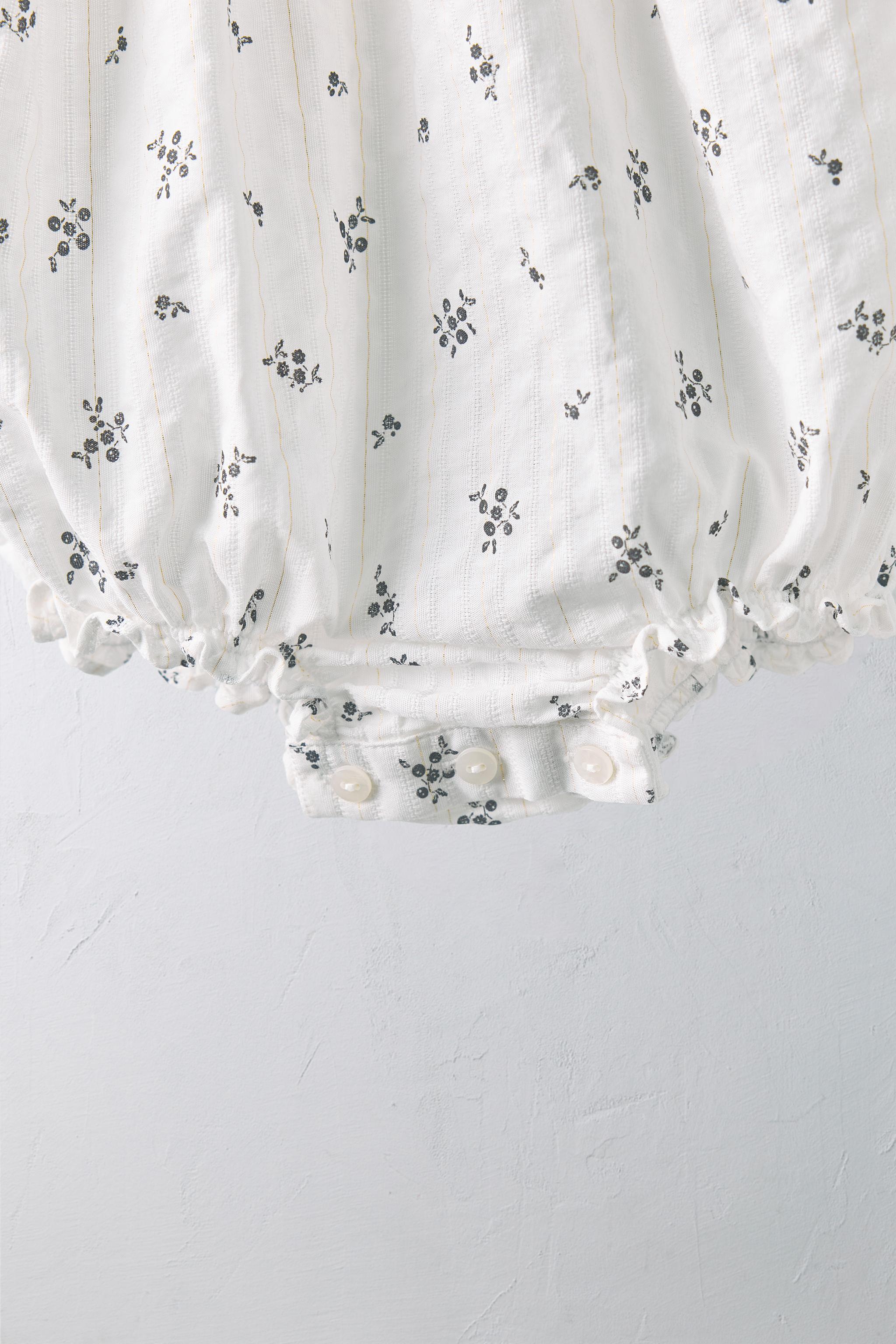 1-24 MONTHS/ SHINY FLORAL ROMPER LIMITED EDITION