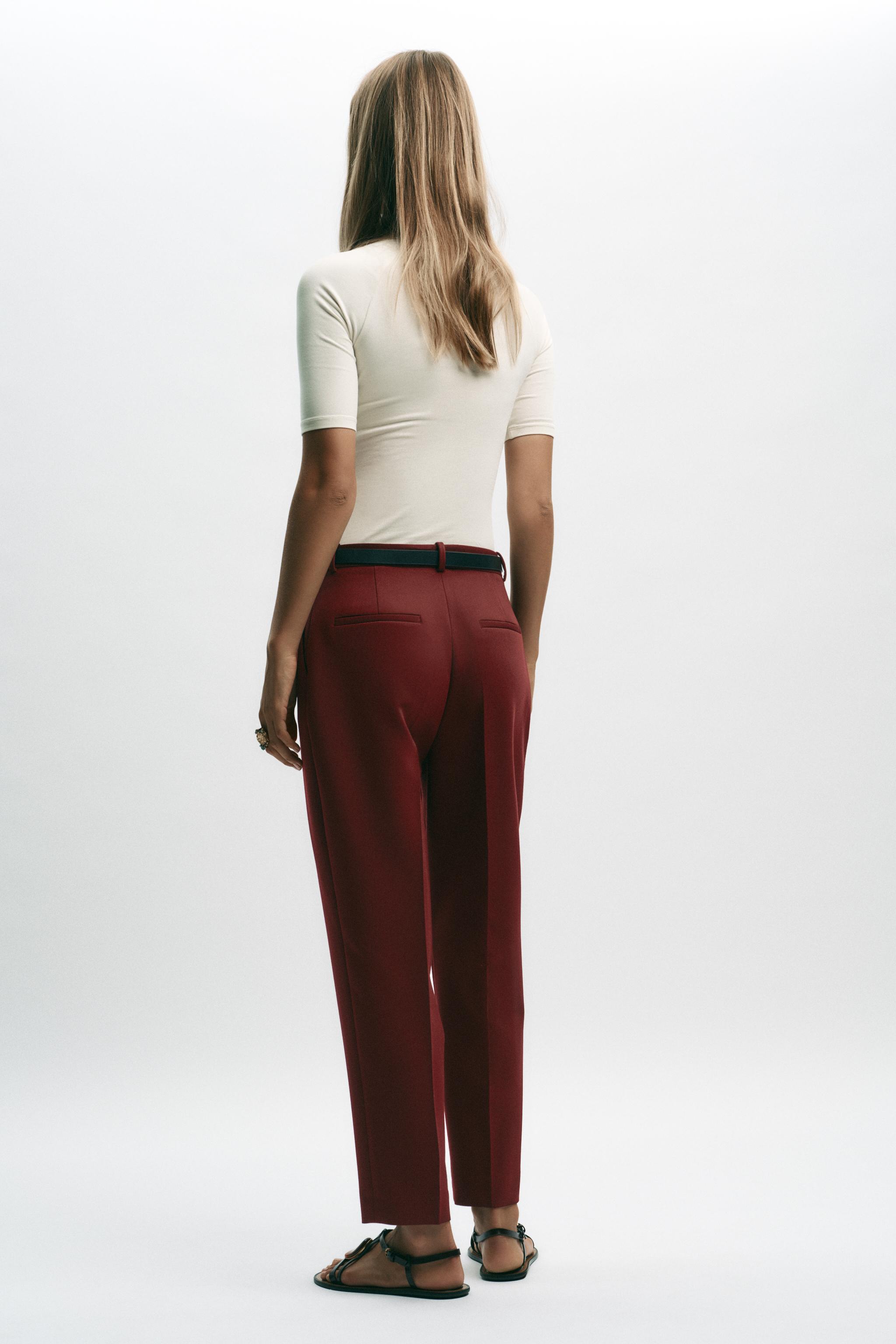 HIGH-WAISTED STRAIGHT LEG PANTS