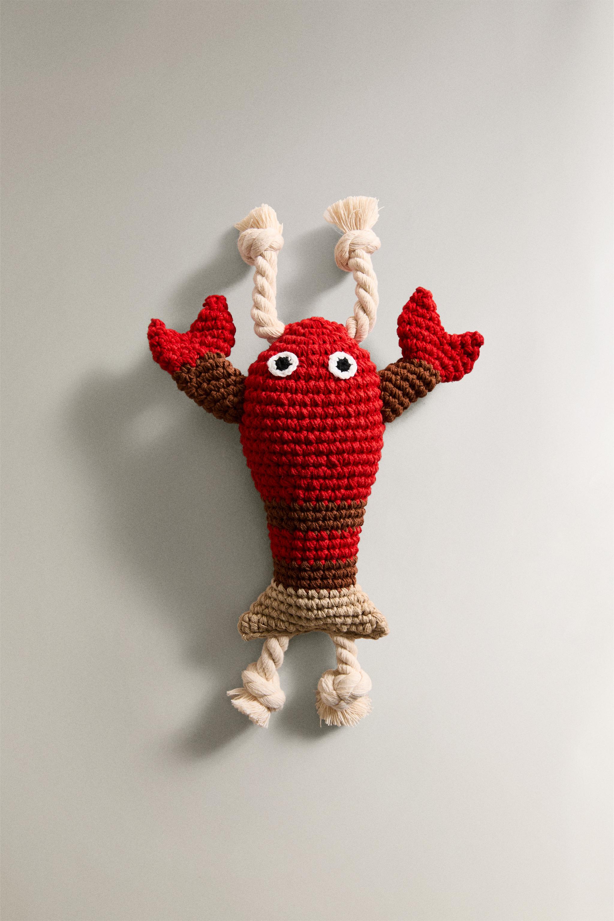 CROCHET LOBSTER PET TOY
