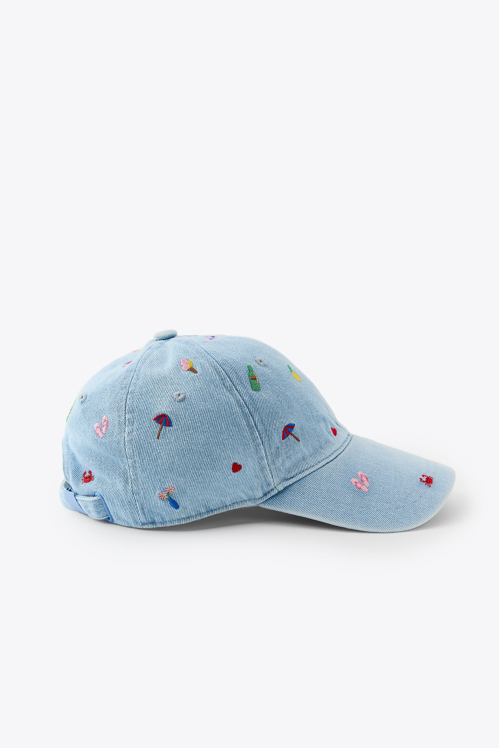 EMBROIDERED DENIM CAP