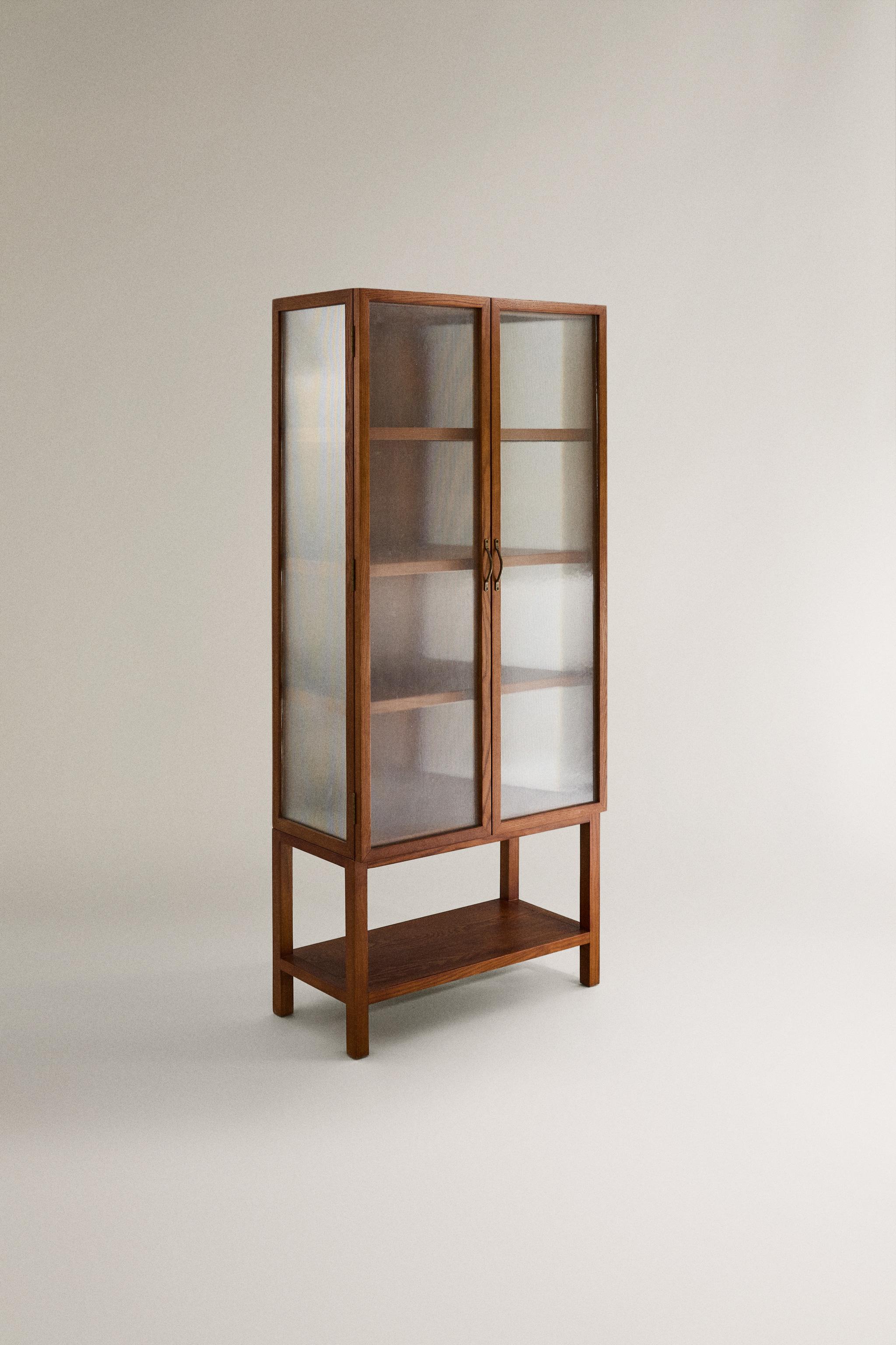 ASH WOOD SIDEBOARD WITH GLASS DOORS