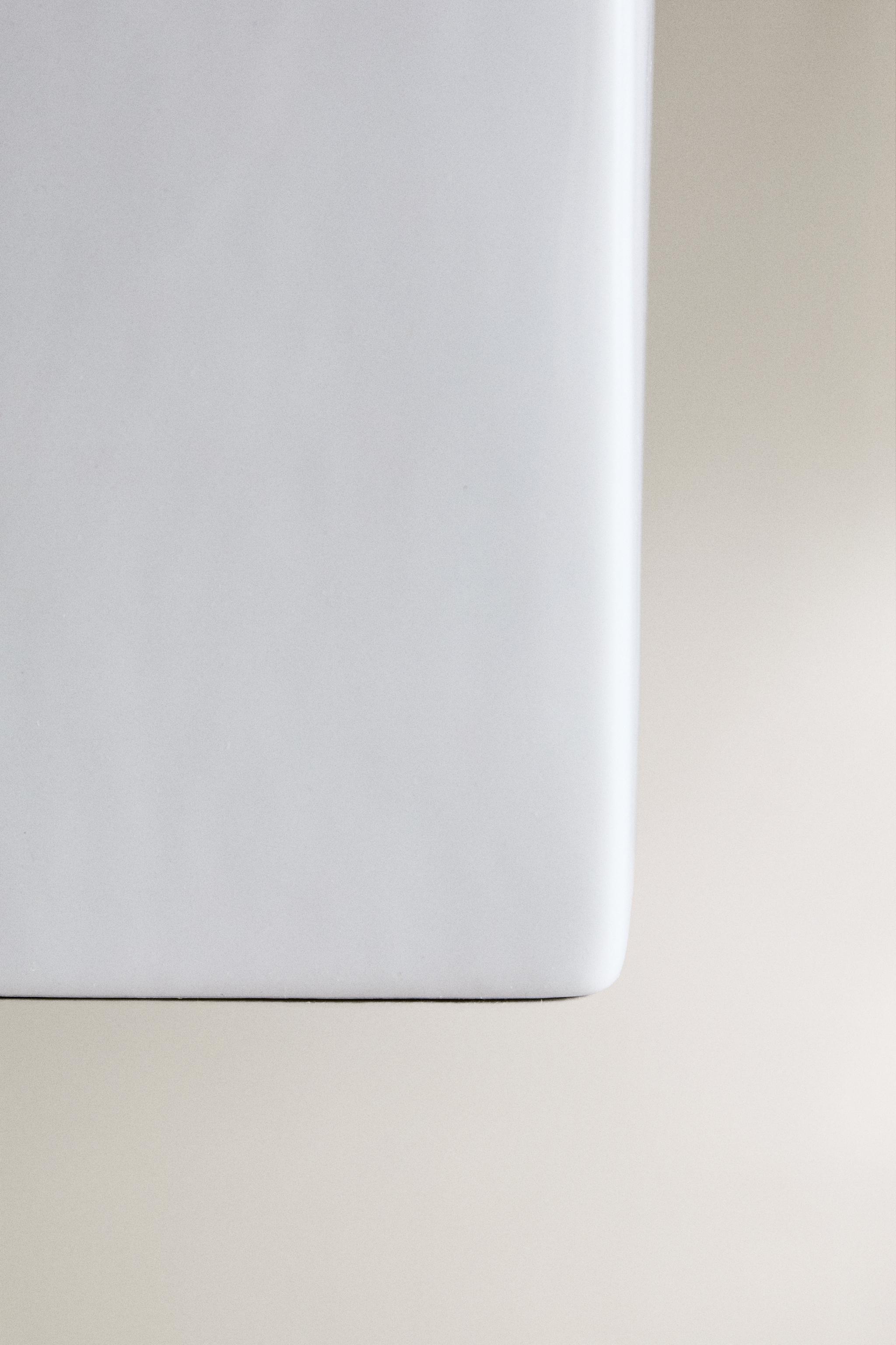 EARTHENWARE TOOTHBRUSH HOLDER WHITE