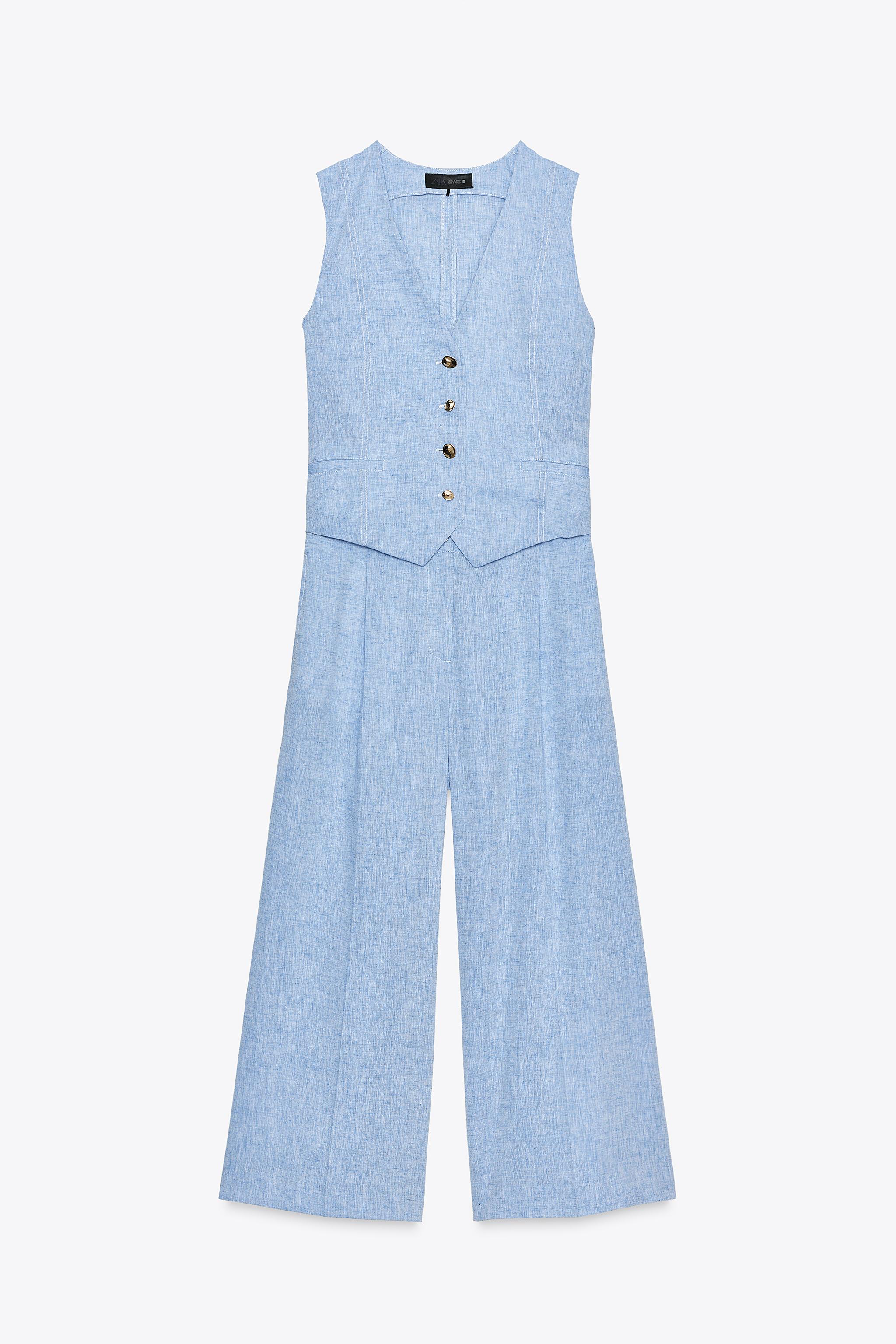 LINEN VEST JUMPSUIT