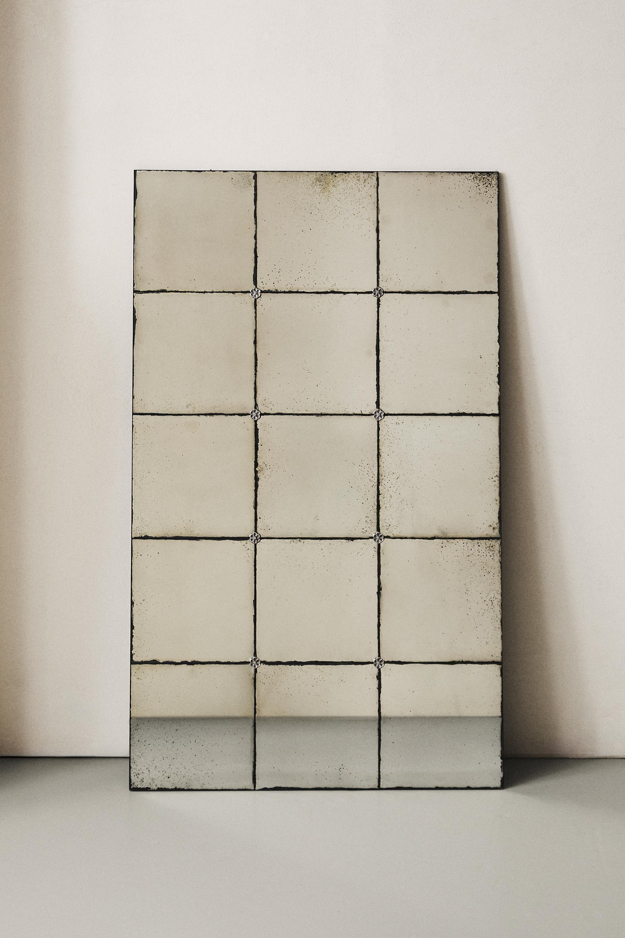 ANTIQUE-FINISH WALL MIRROR