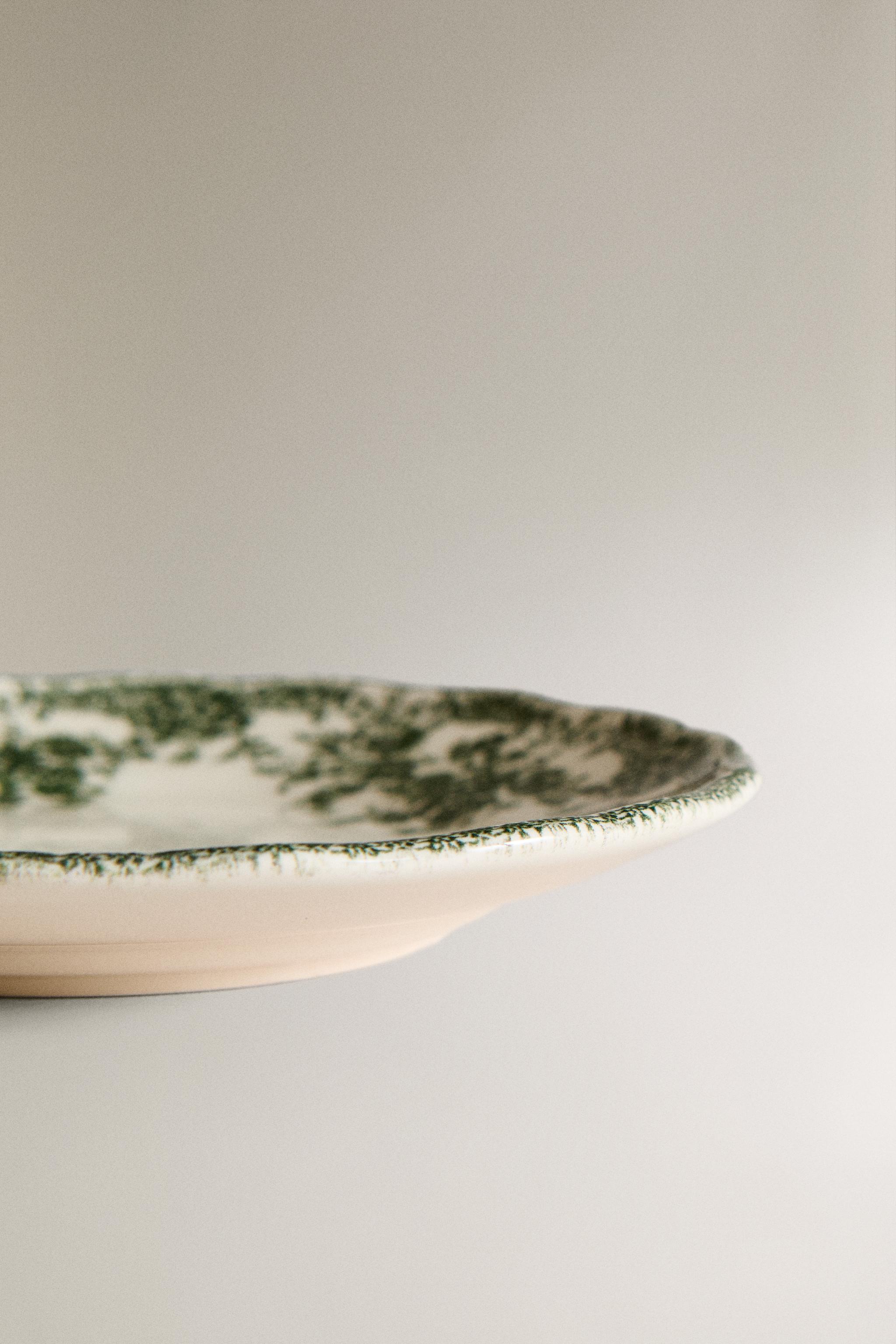 FLORAL EARTHENWARE SIDE PLATE