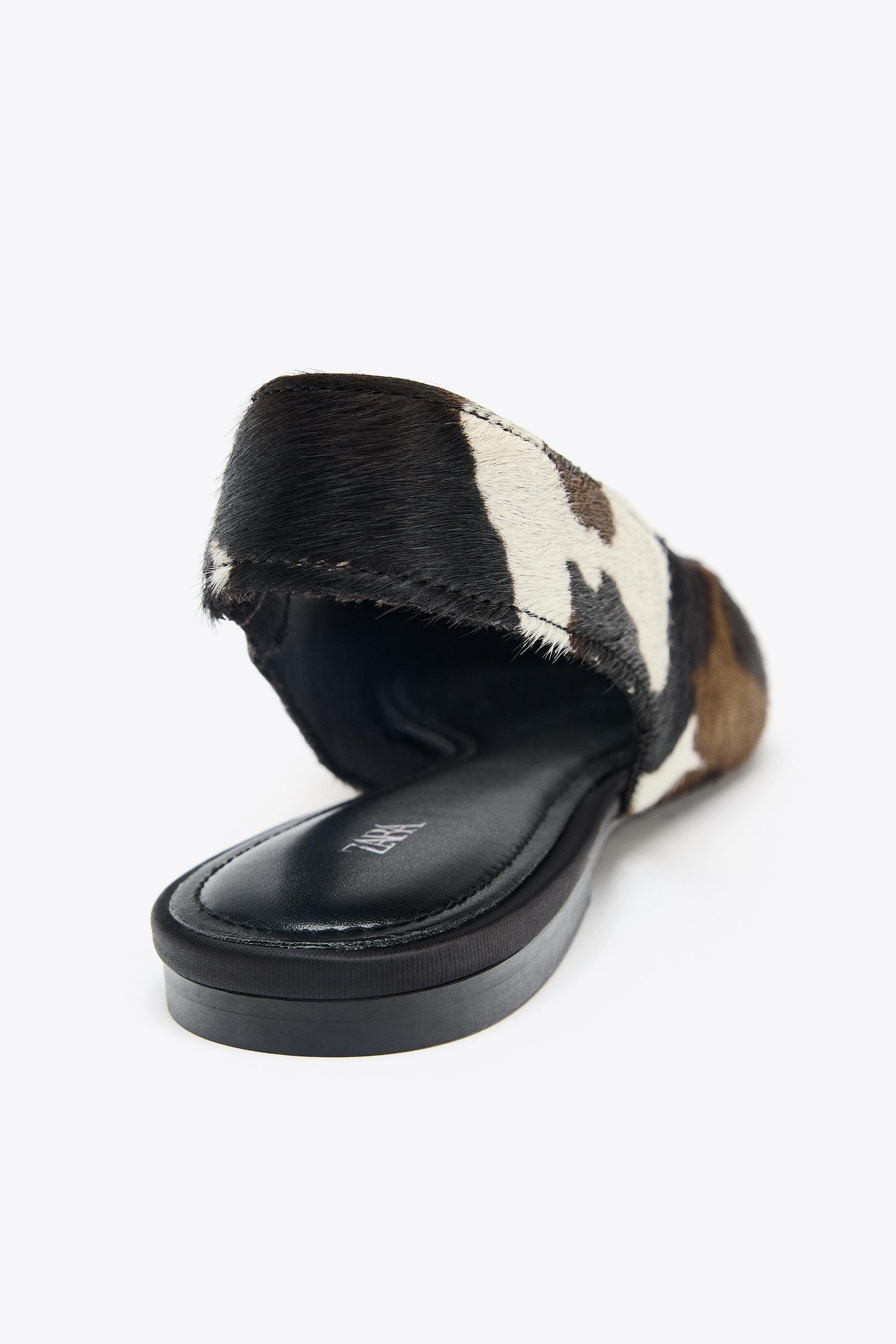 LEATHER SLINGBACK BALLET FLATS