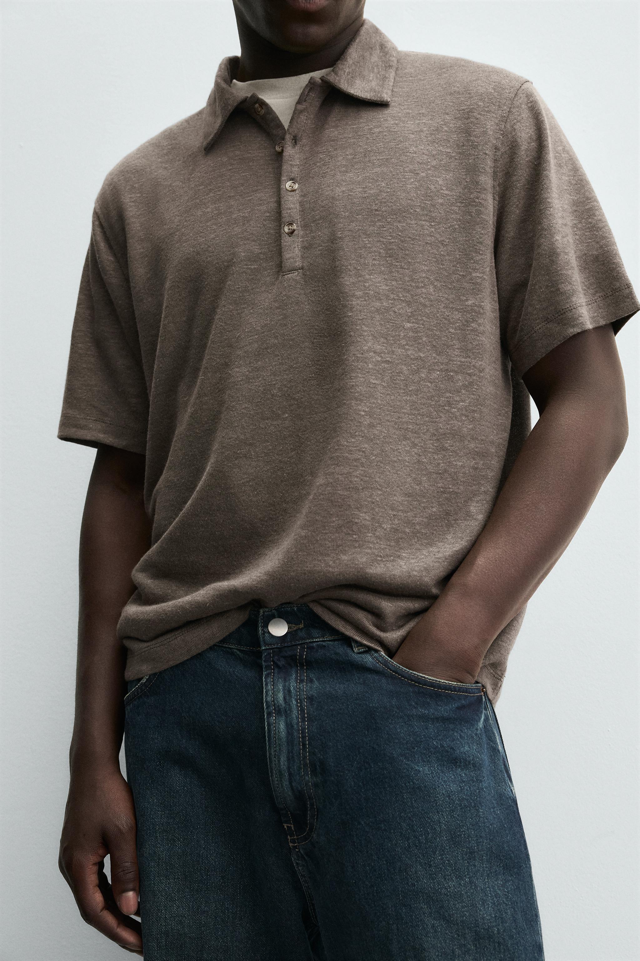 HEMP VISCOSE POLO SHIRT