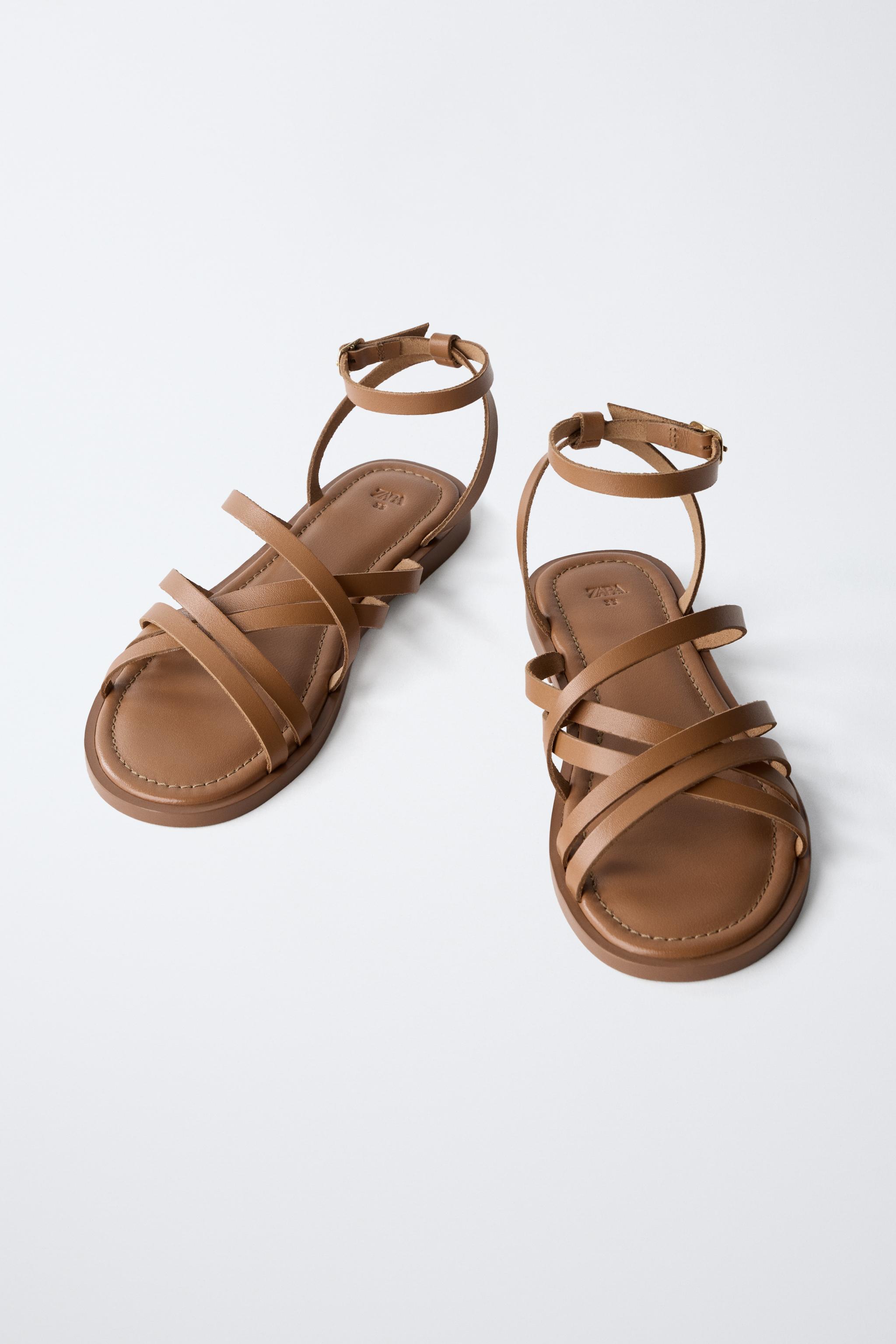 STRAPPY LEATHER SANDALS
