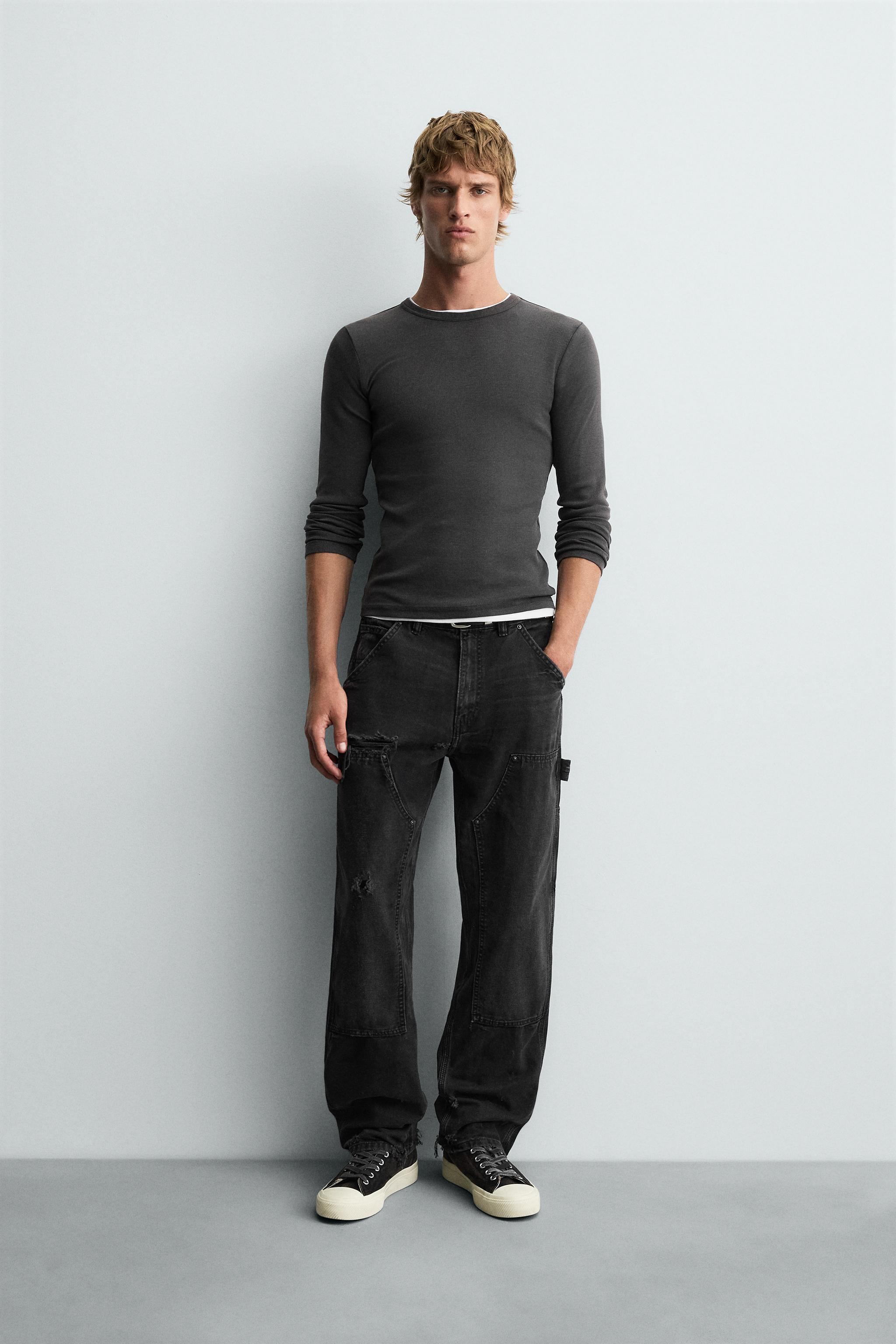 WASHED EFFECT CARPENTER JEANS