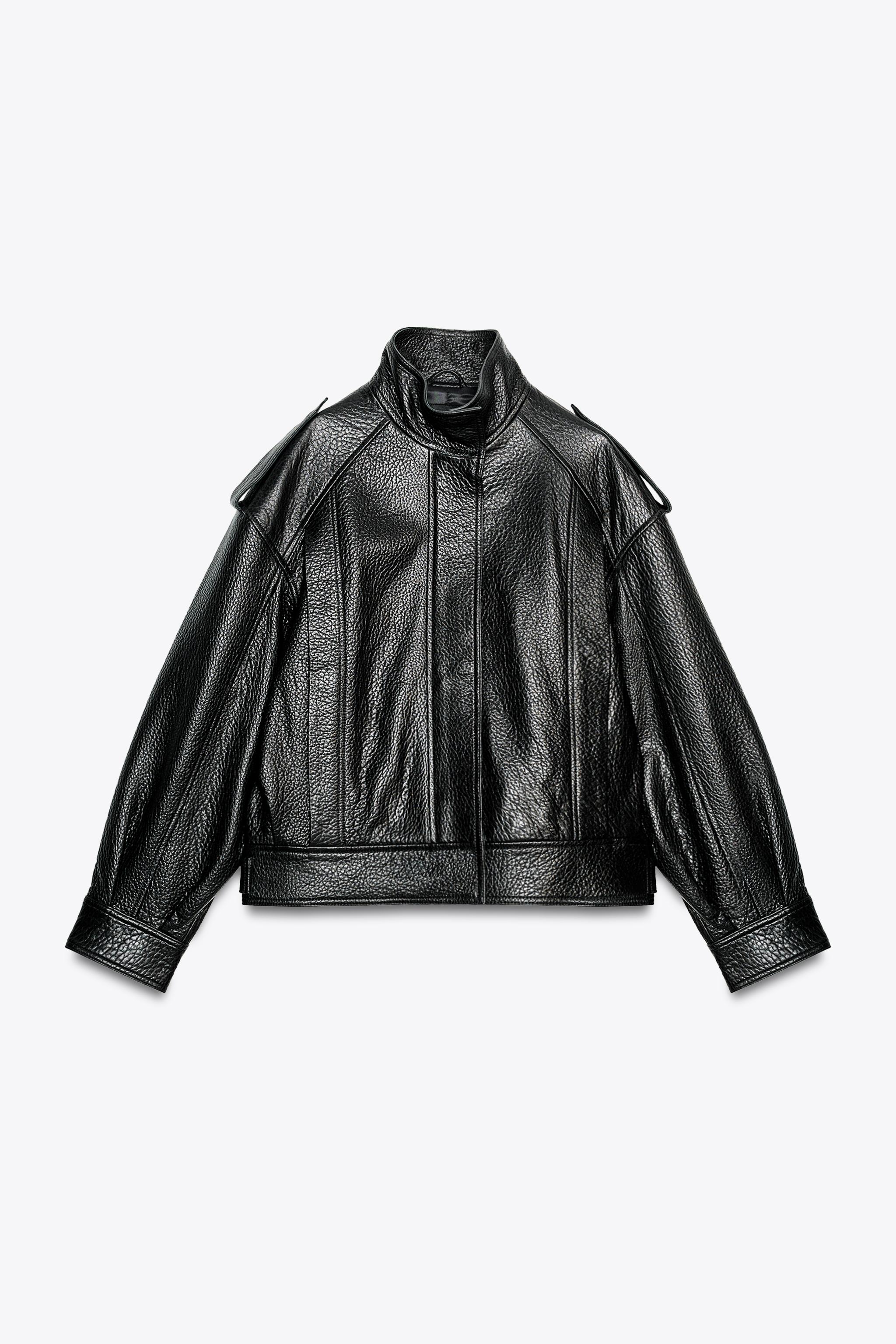 LEATHER BOMBER JACKET ZW COLLECTION LIMITED EDITION