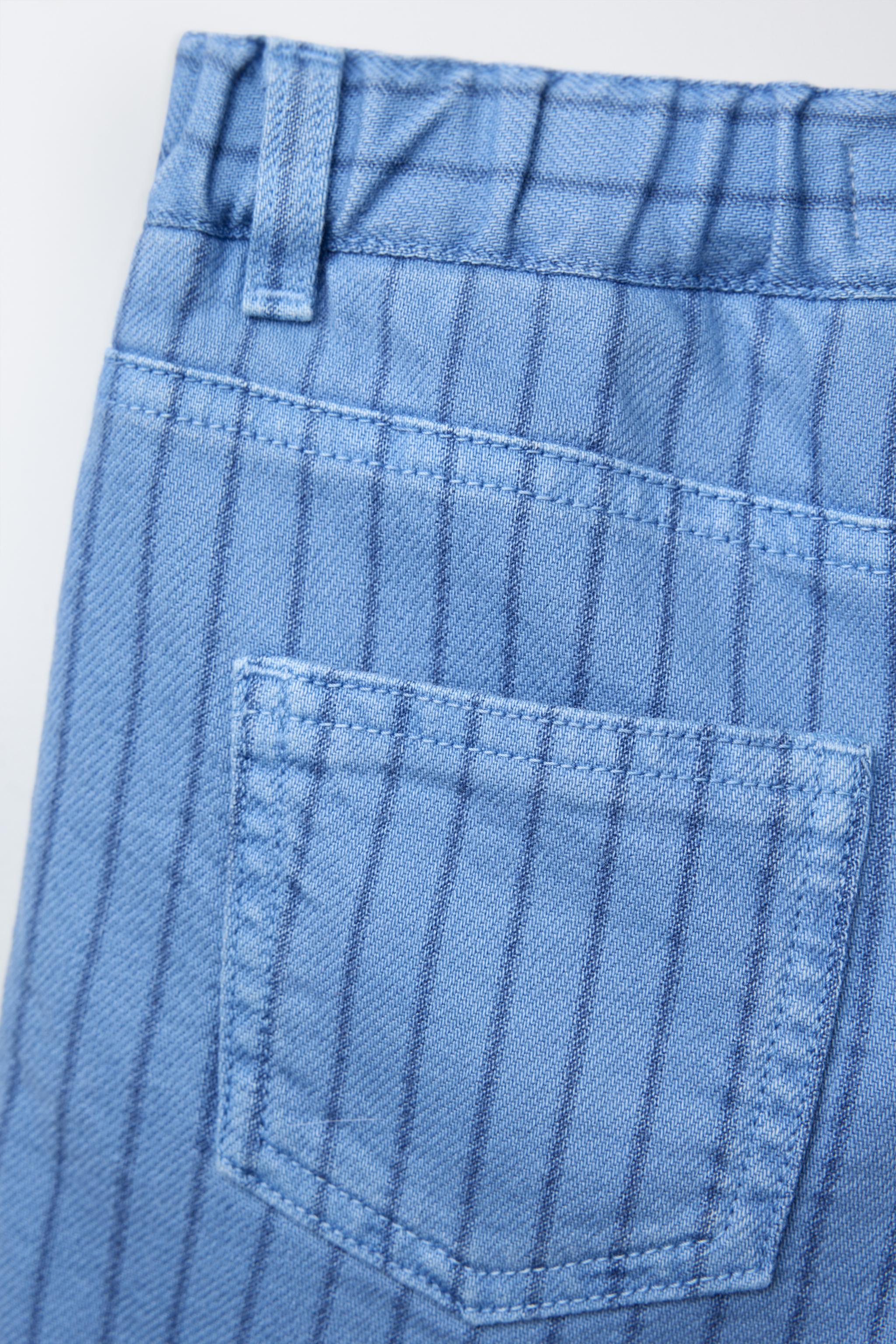 STRIPED TWILL SHORTS